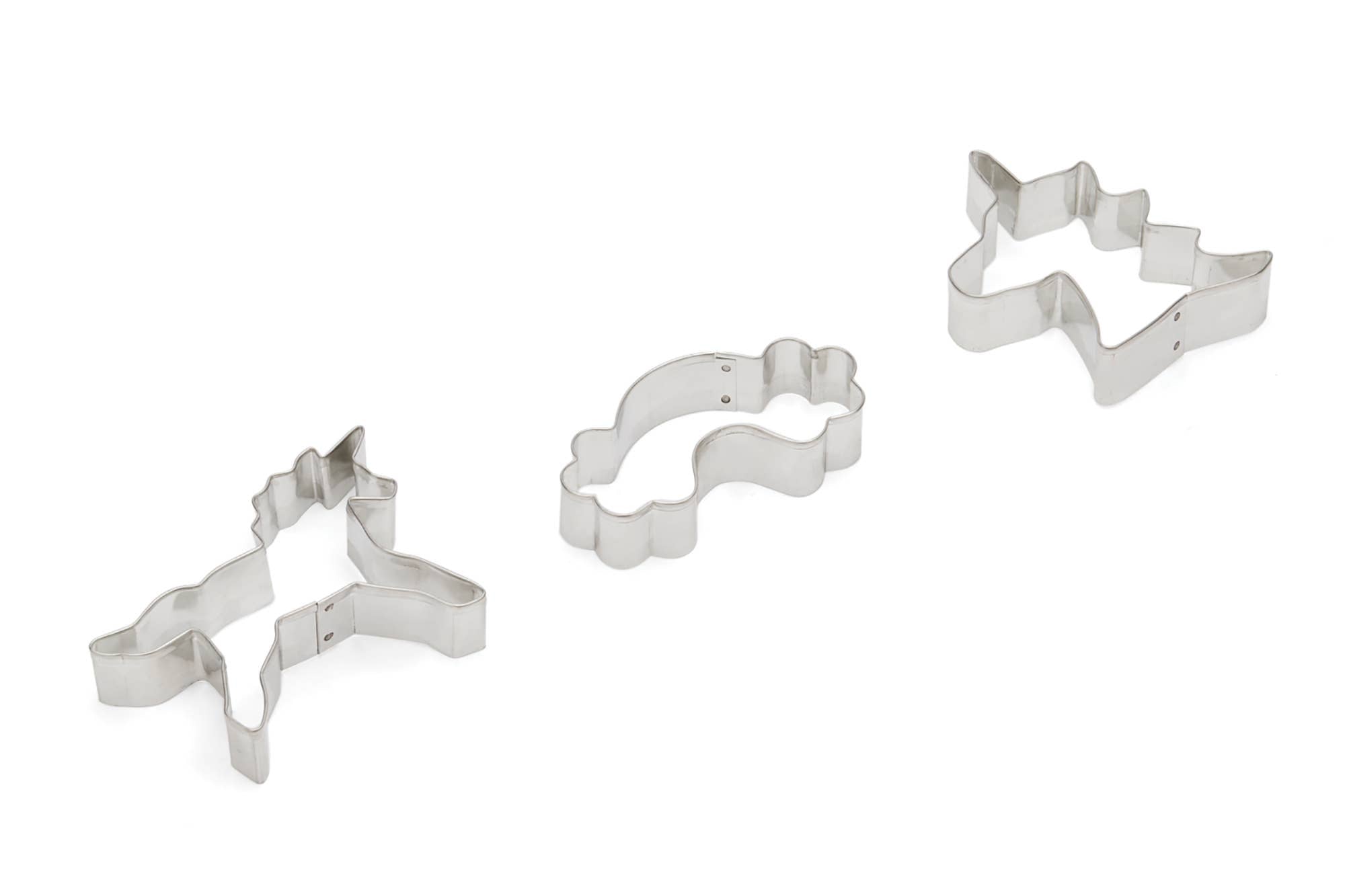 Fox Run Stainless Steel Unicorn Cookie Cutter, Set 3, 4"