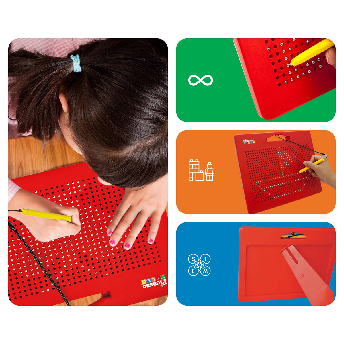 PicassoTiles Freestyle Magnetic Drawing Board