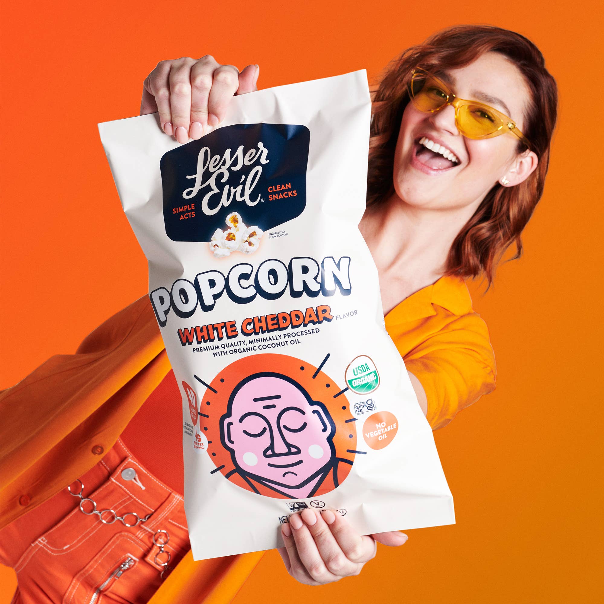 Organic Popcorn, White Cheddar Flavor 4.6 oz