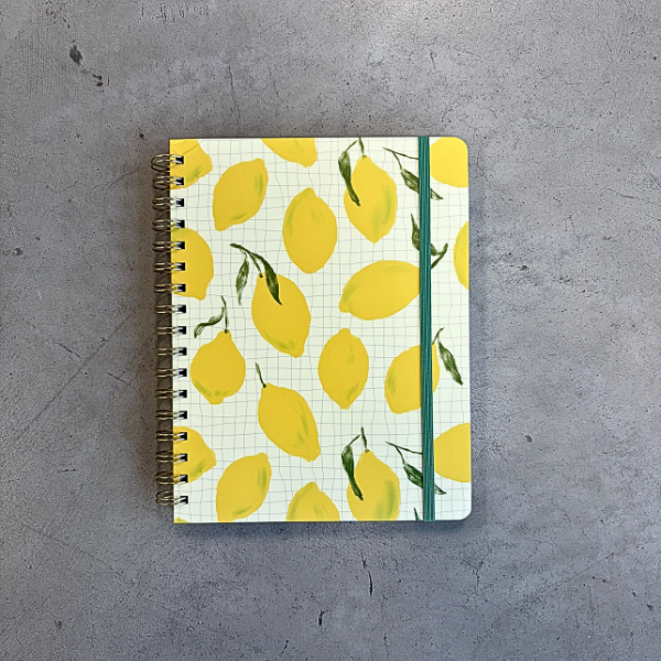 Lemon Grid Hardcover Undated Planner