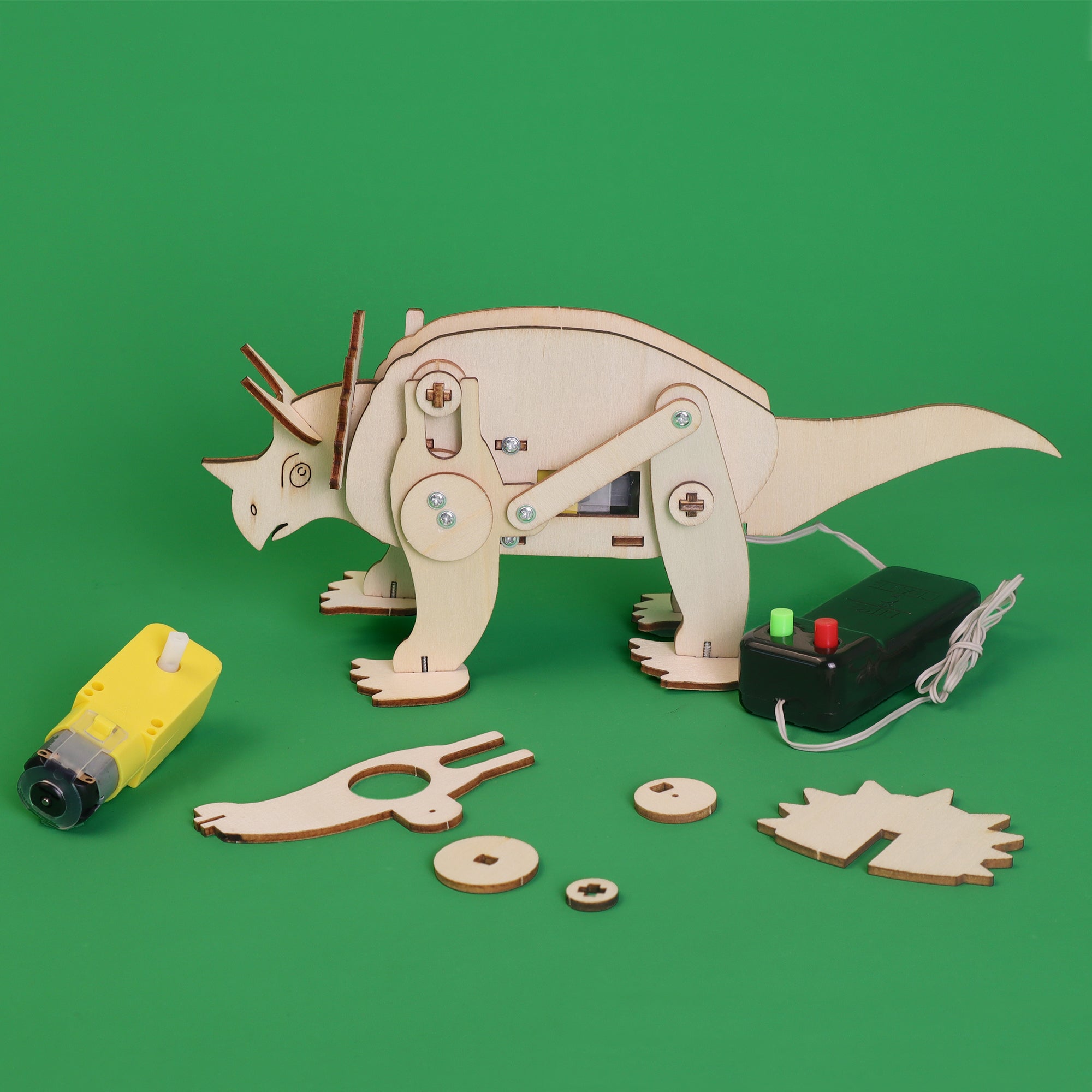 Dinosaur Robot Triceratops DIY Kit, Educational STEM Toy