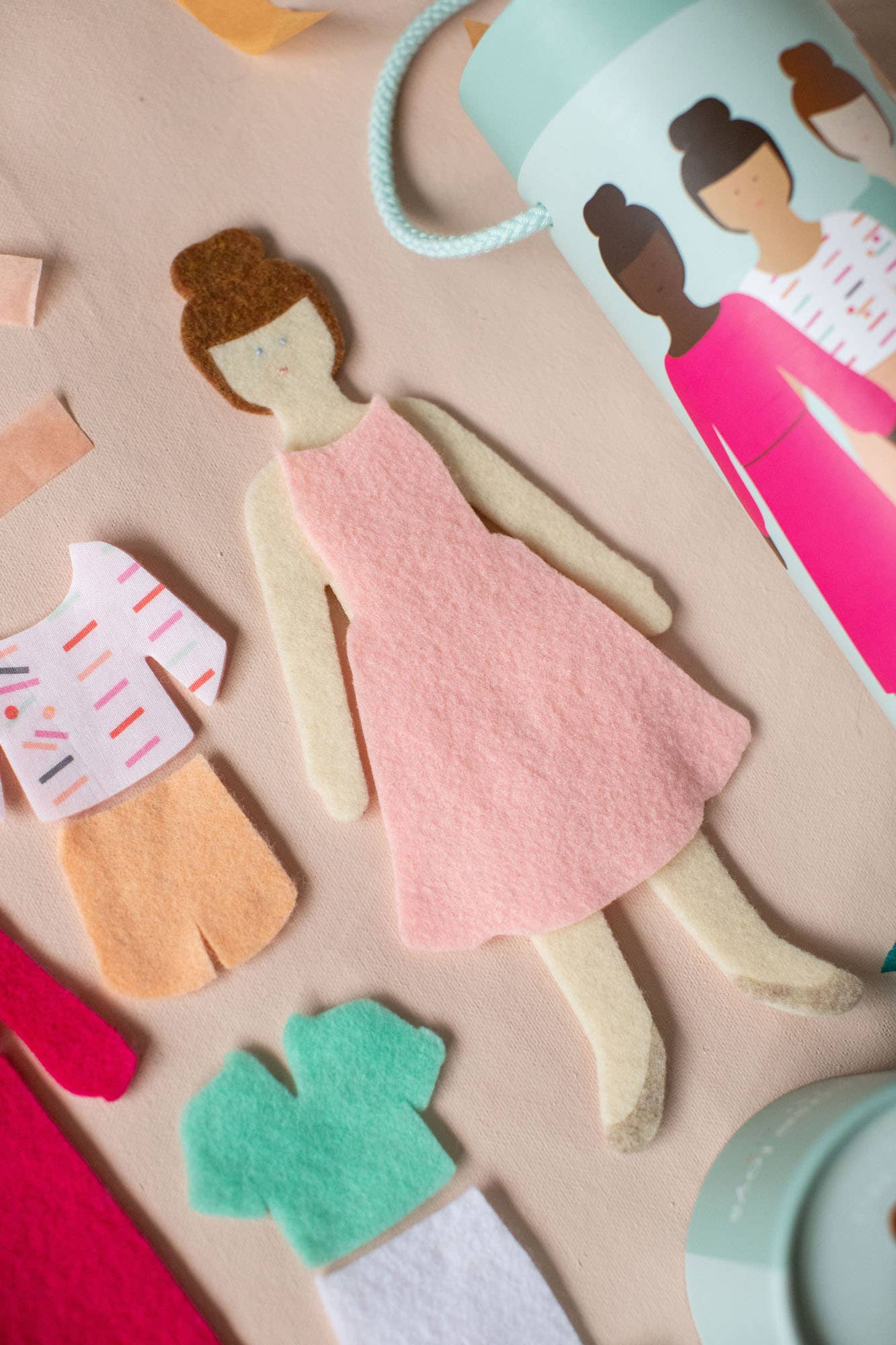 Felt Doll - Starter Girl in Cinnamon