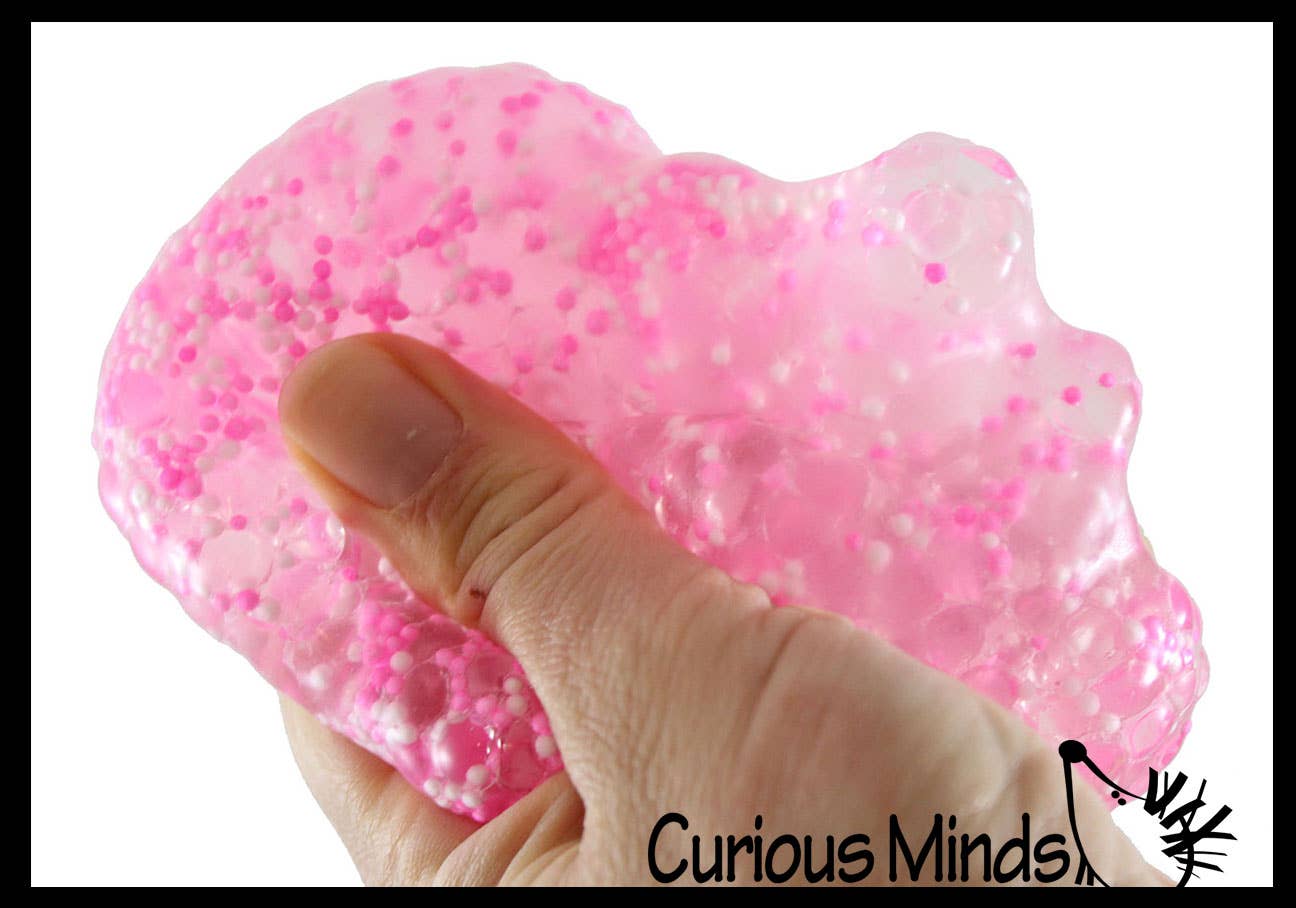 Jumbo Confetti Bead Mold-able Stress Ball -Squishy Gooey