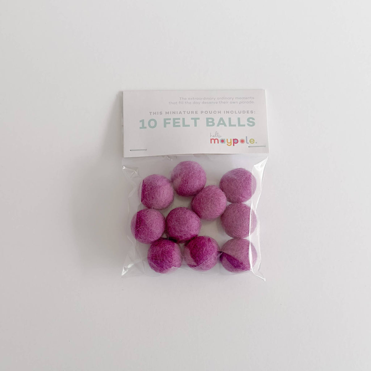 10 Felt Balls - Color Variety Slingshot Refill - Crafts