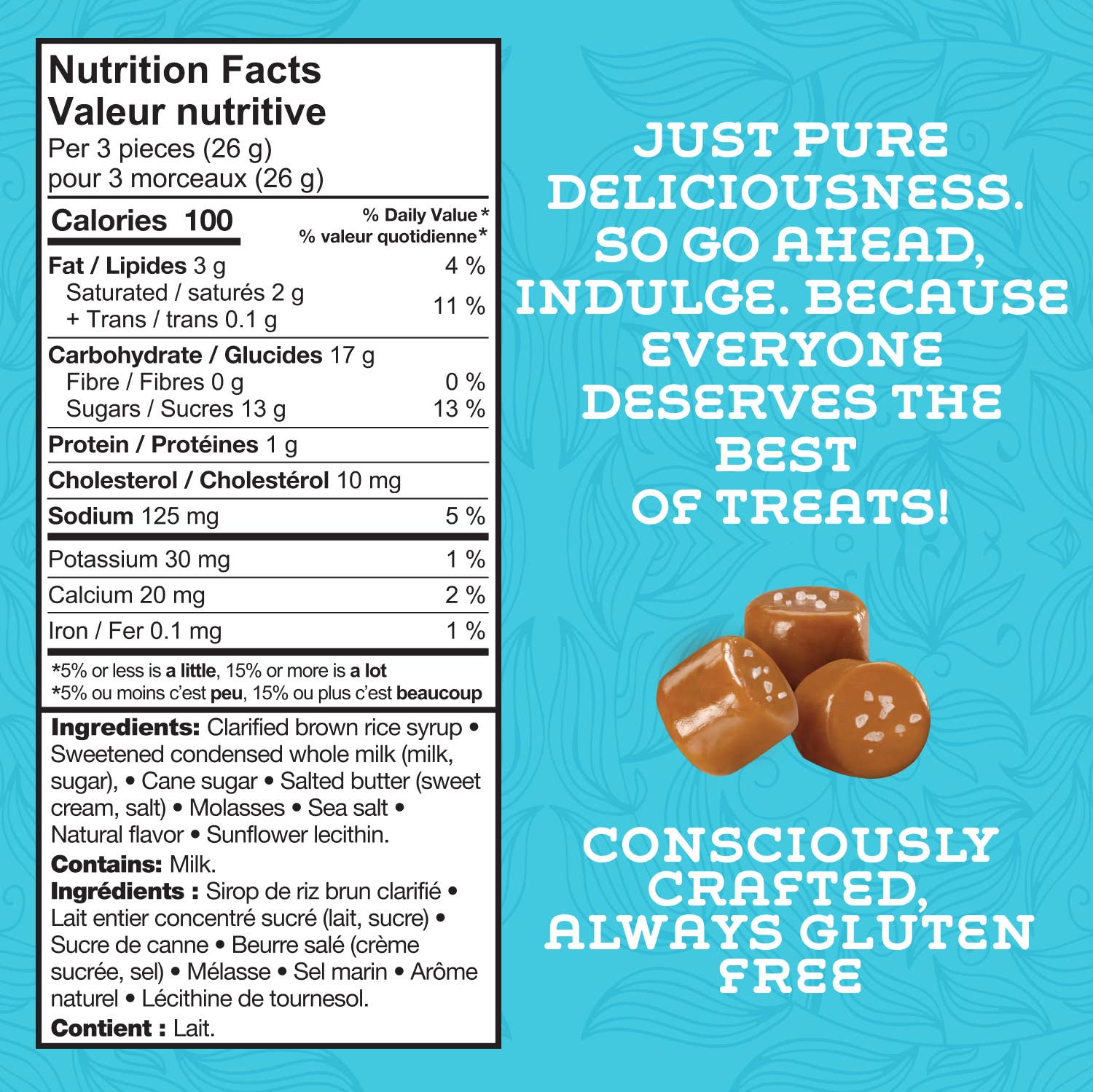 Sea Salt Caramel  Candy - Gluten Free, Non-GMO