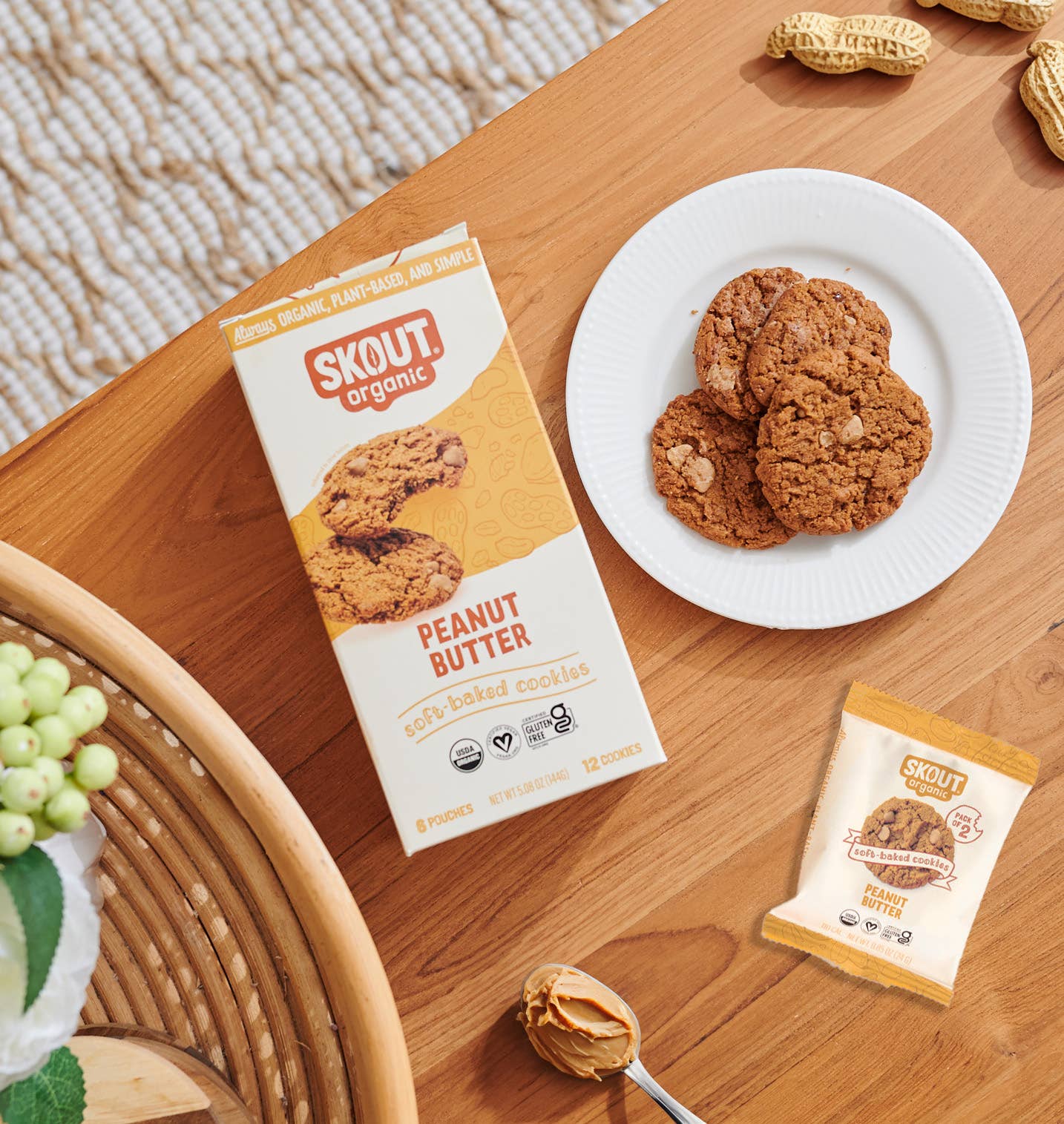 INDIVIDUAL Skout Organic Peanut Butter Soft Baked Cookies | Gluten-Free