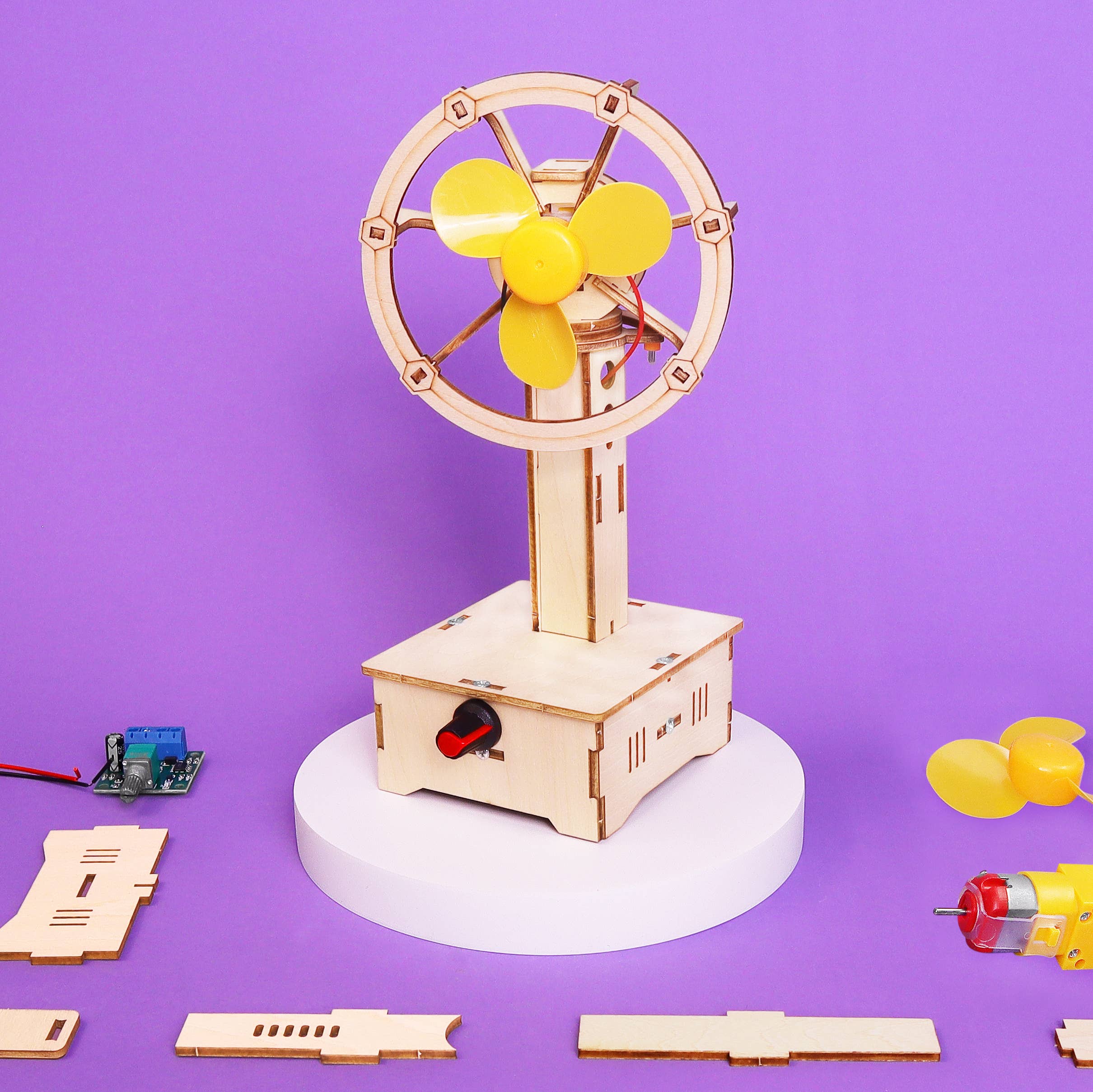 Variable Speed Oscillating Fan DIY Kit, STEM Toy, Craft Kit