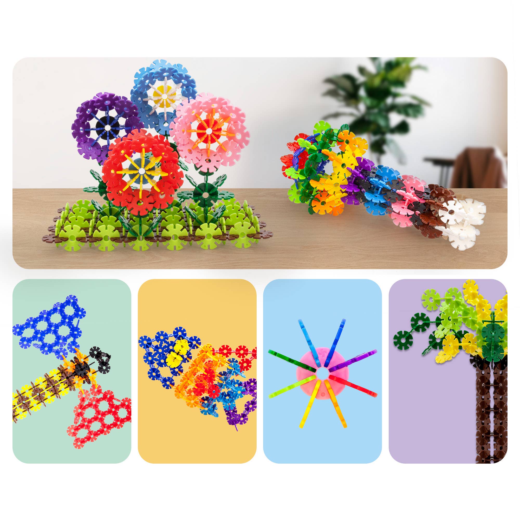 PicassoTiles Building Chips PTF108 in 12 Colors Building Set