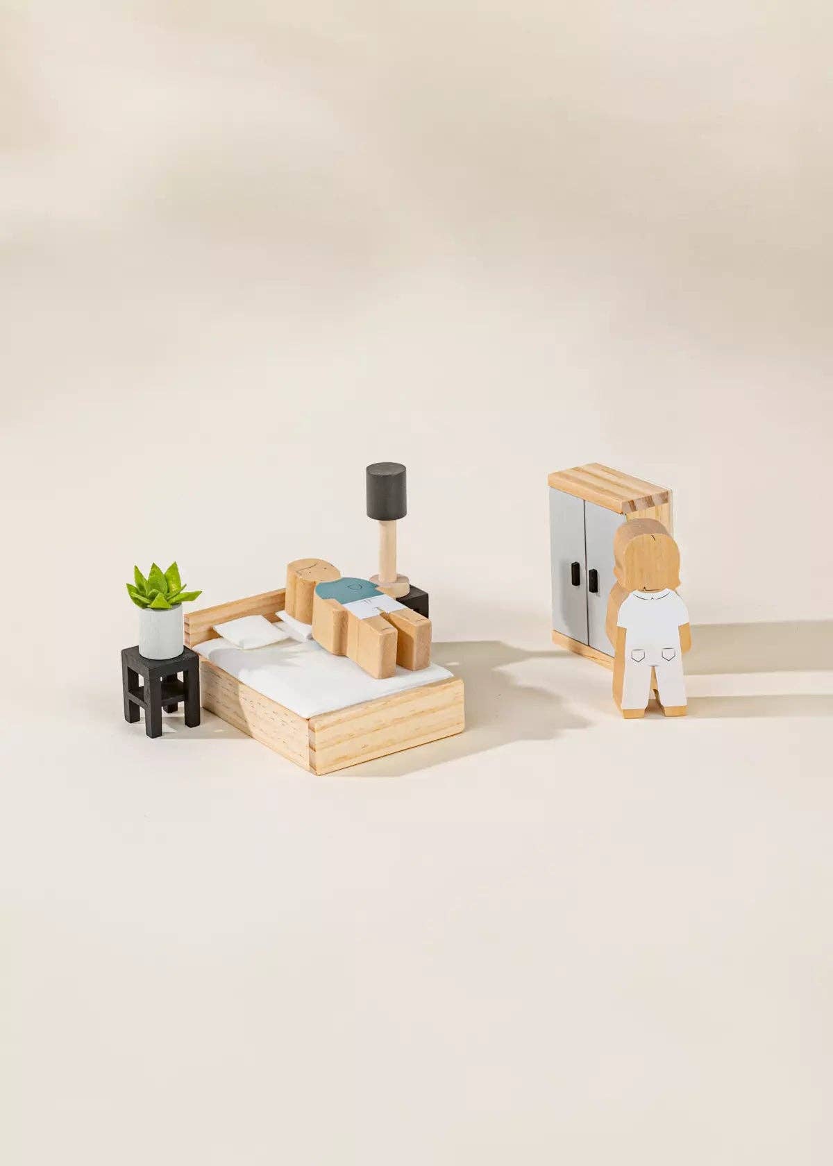 Wooden Doll House Master Bedroom Furniture (9 pcs)