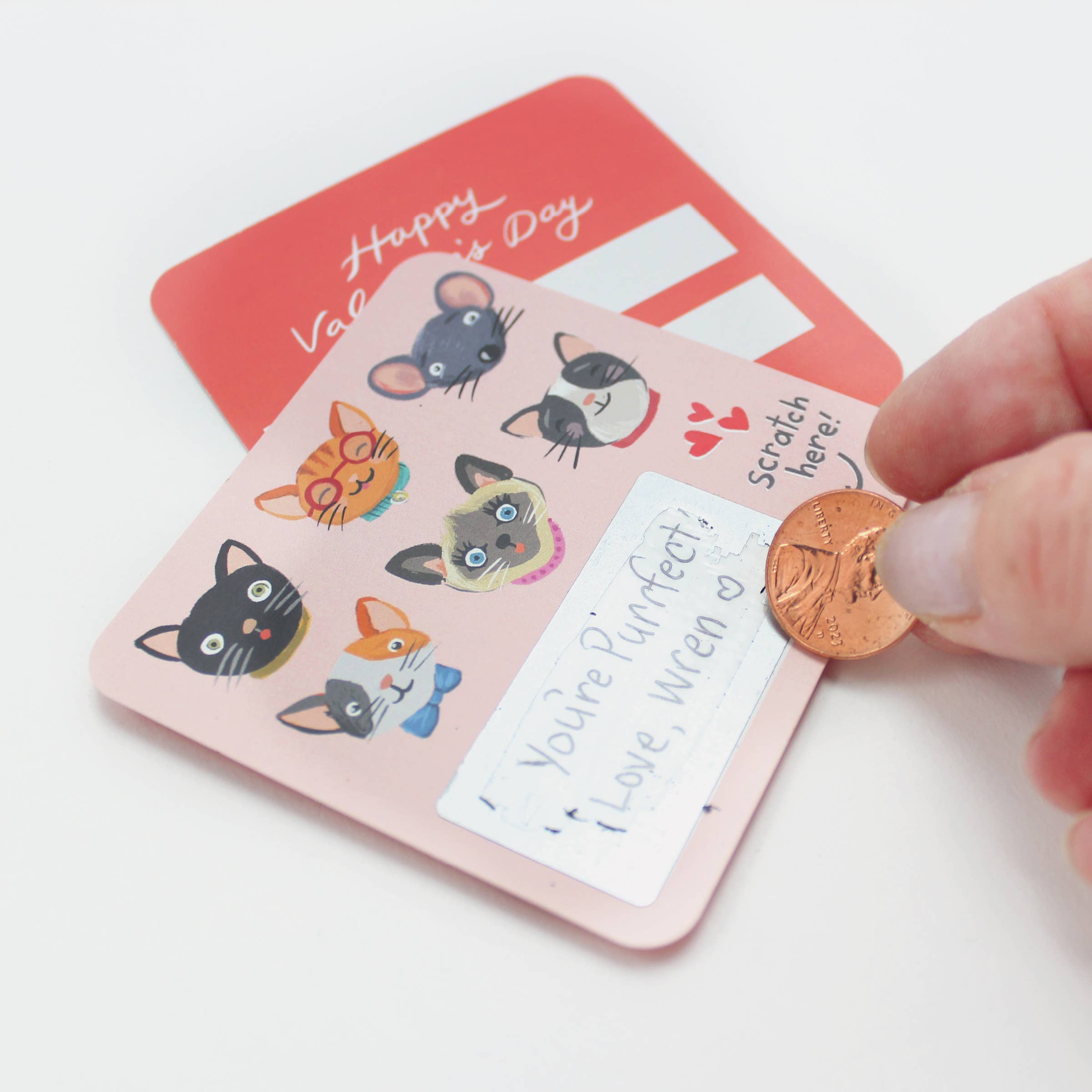 Scratch-off Valentine Cards - Pet Faces