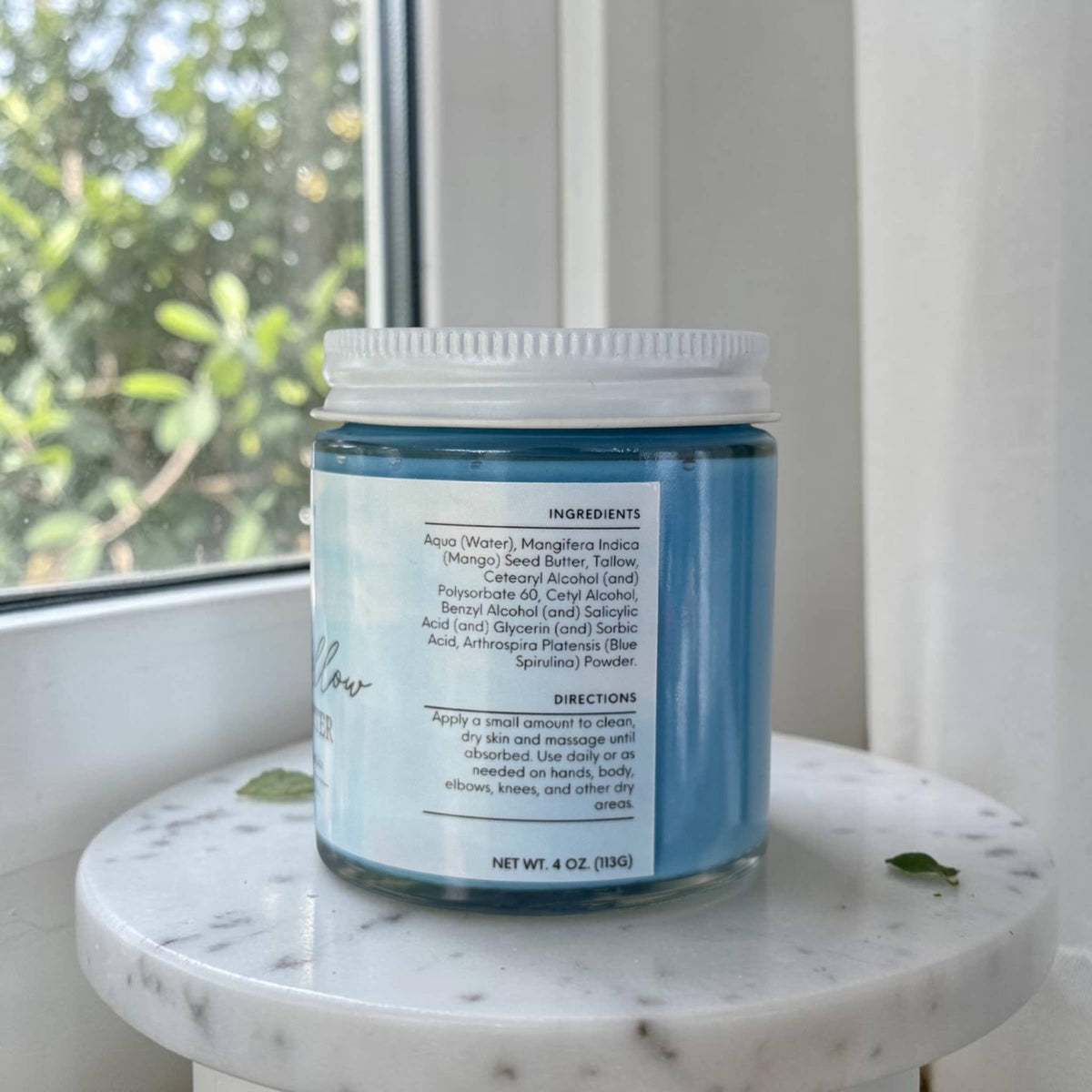 Aqua Tallow Body Butter with Organic Blue Spirulina