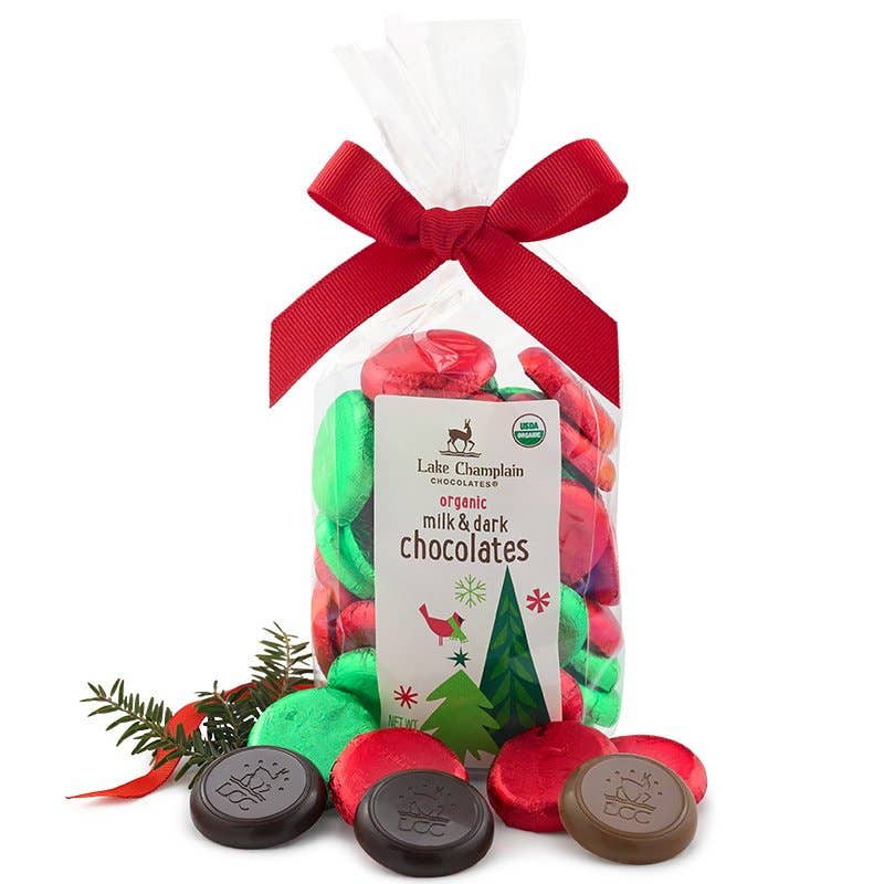Christmas Coins Gift Bag- Organic Chocolate