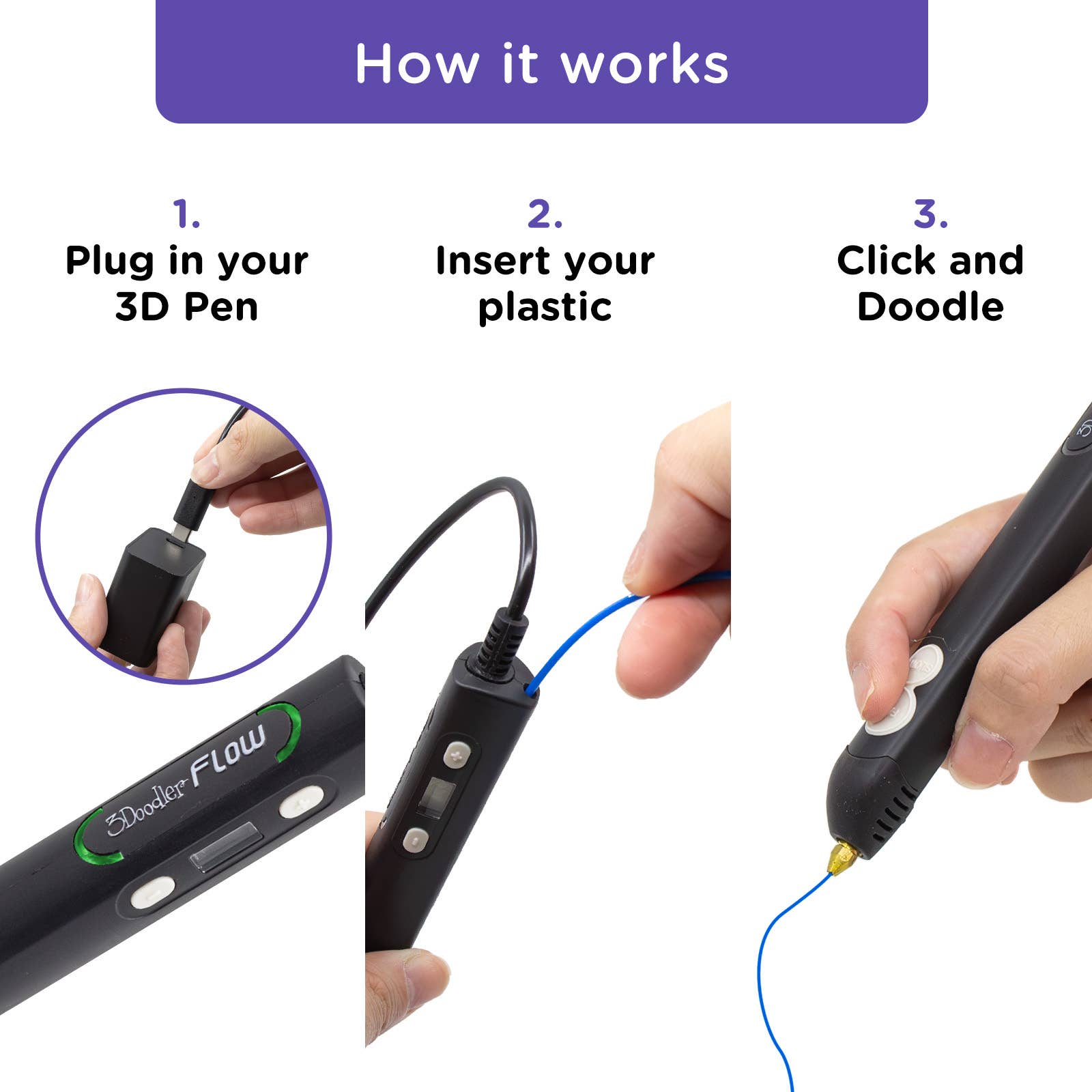 3Doodler Flow 3D Printing Pen for Teens, Adults & Creators!