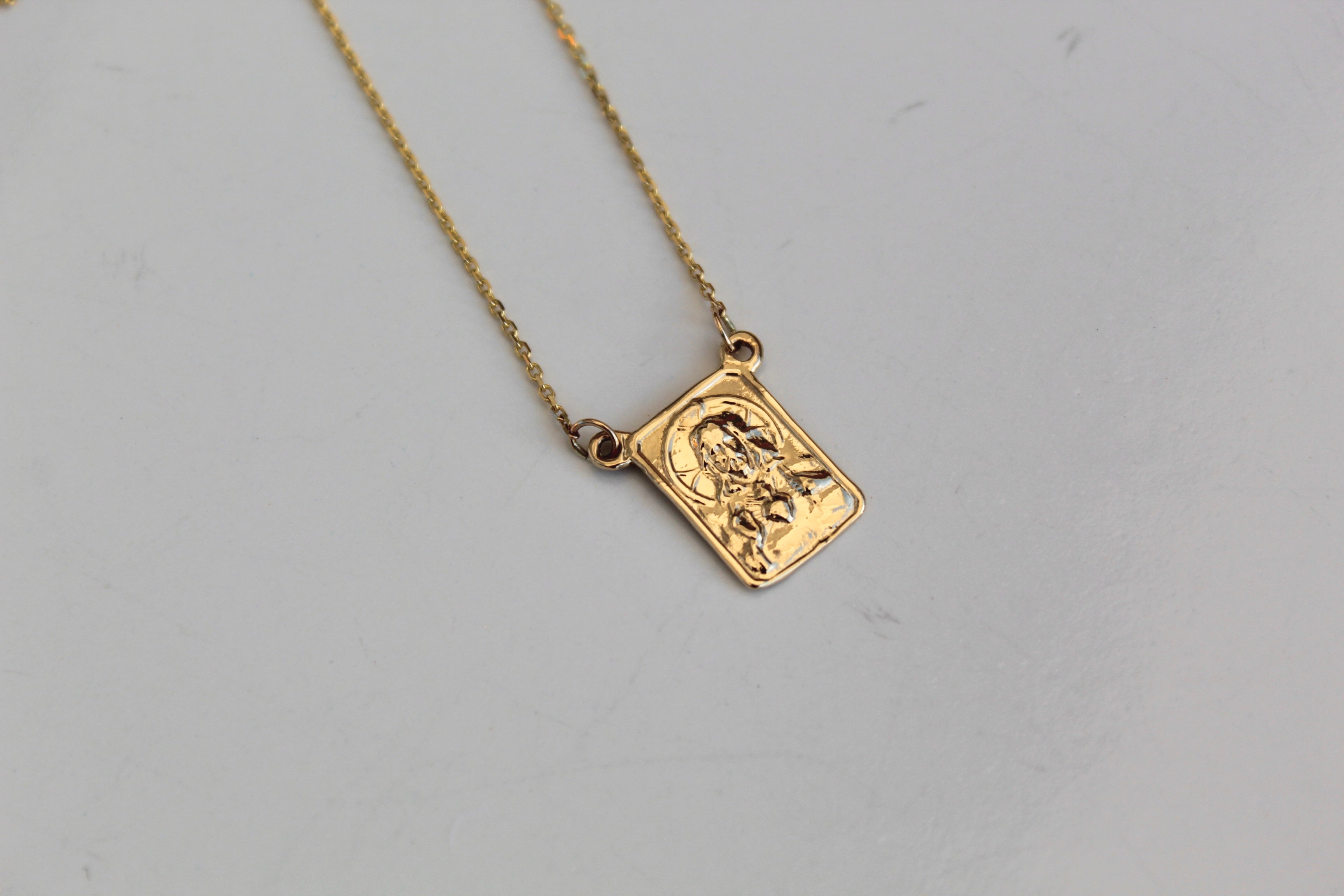 14K Gold Scapular