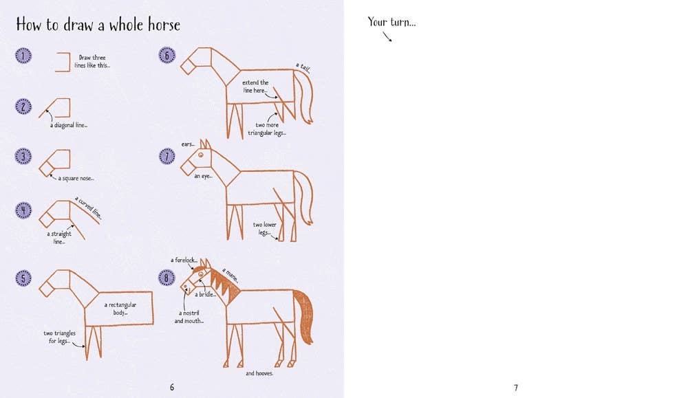 Step-By-Step Drawing Horses And Ponies : Usborne