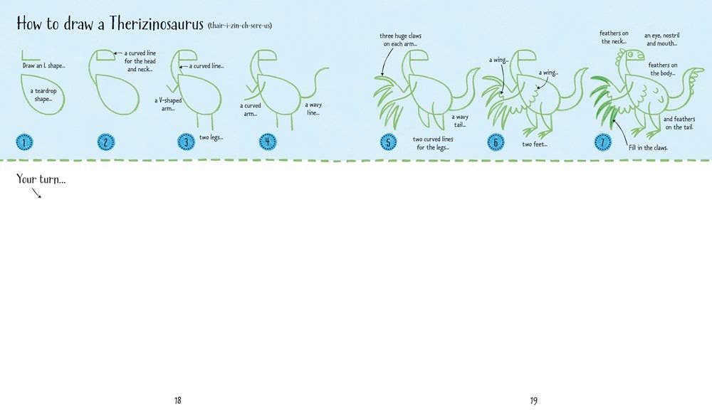 Step-By-Step Drawing Dinosaurs : Usborne