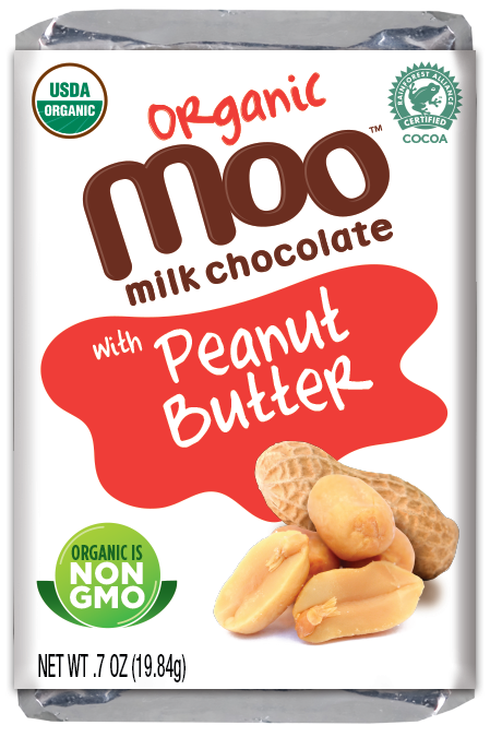 Organic Peanut Butter & Milk Chocolate Mini Bars, 0.7 oz