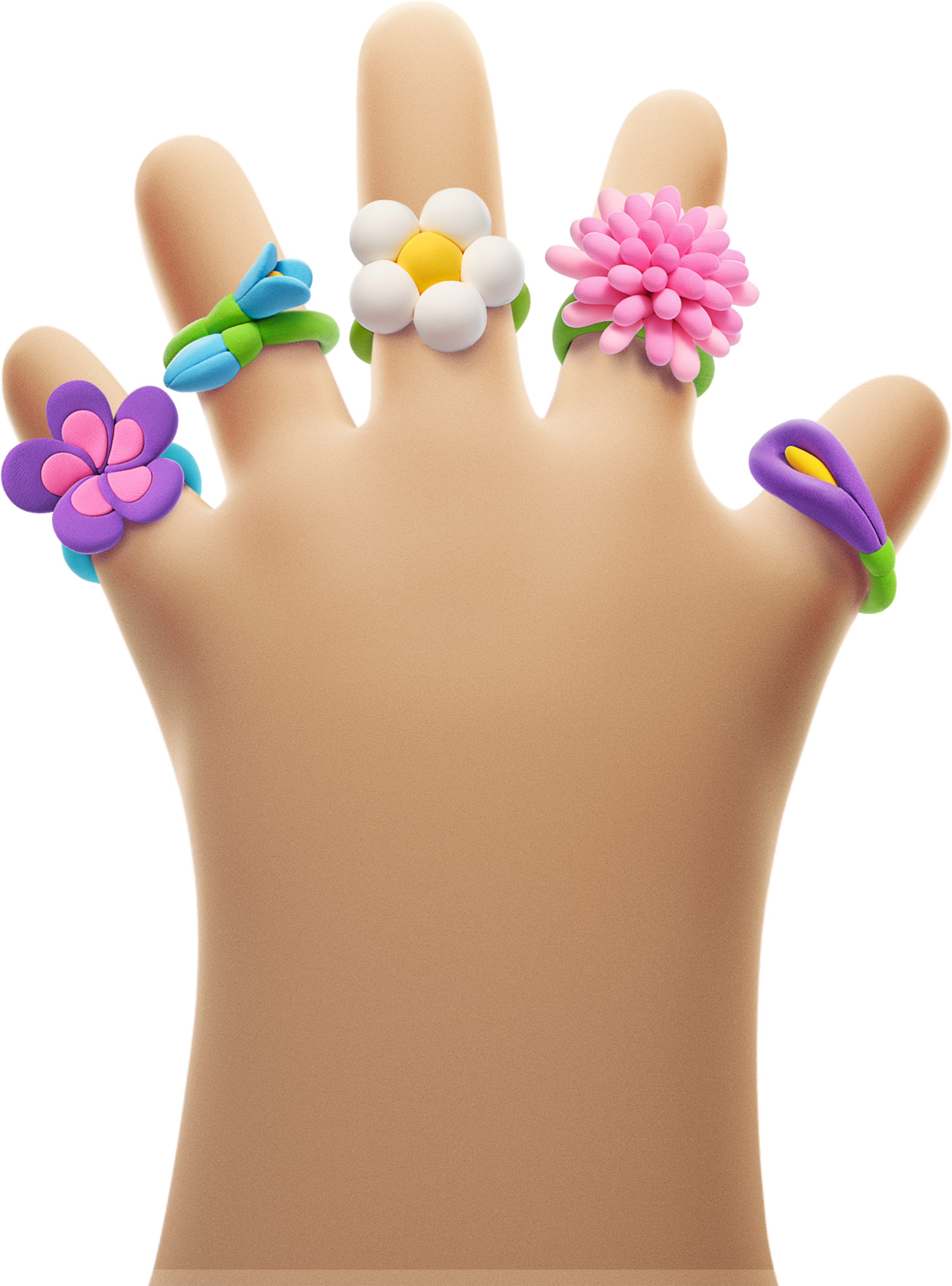 Hey Clay Bijou Flower Rings