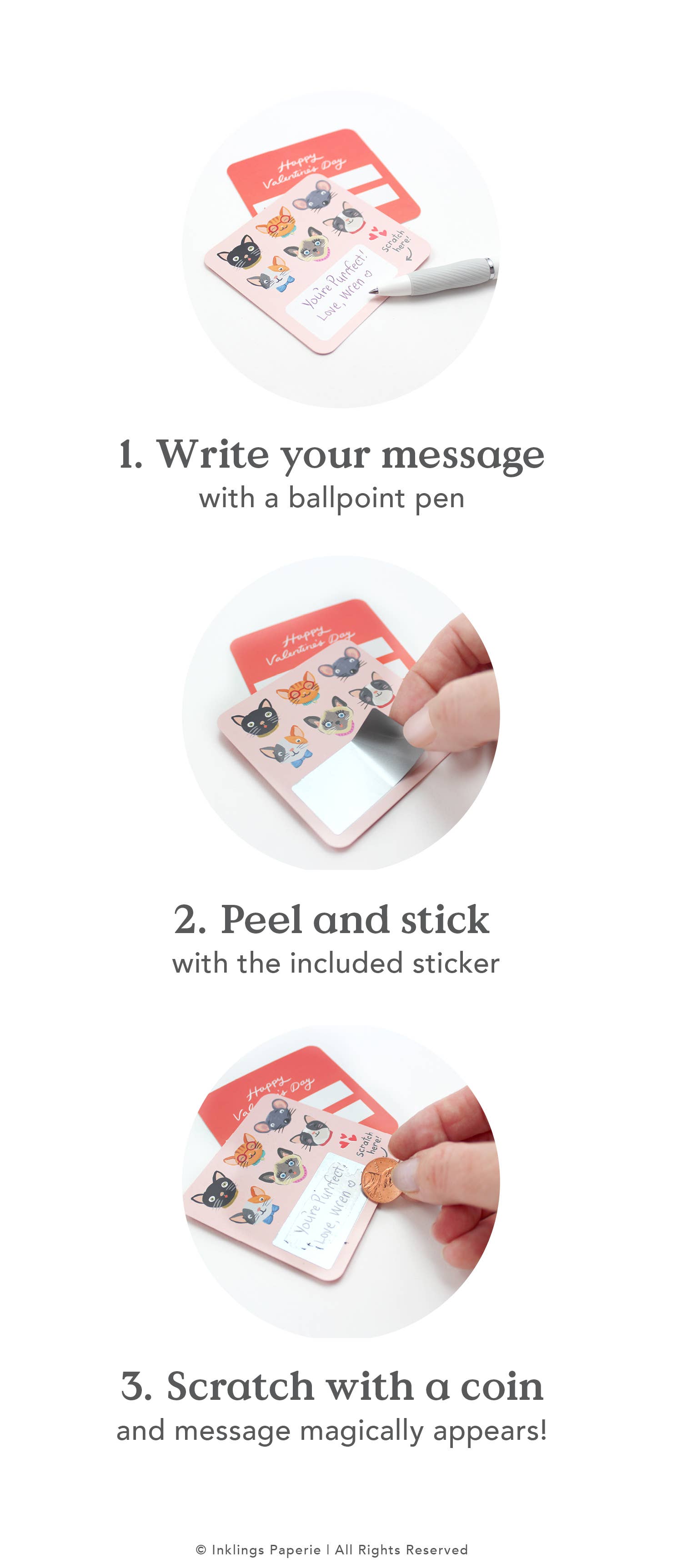 Scratch-off Valentine Cards - Pet Faces