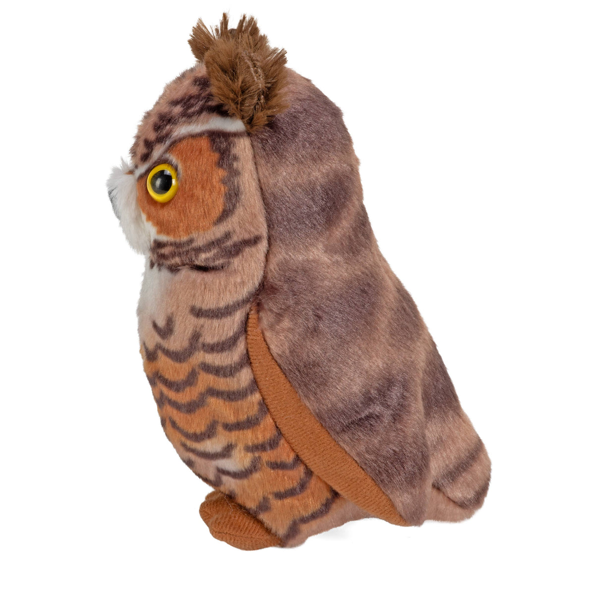 Audubon II Great Horned Owl Stuffed Animal W Sound 5.5"