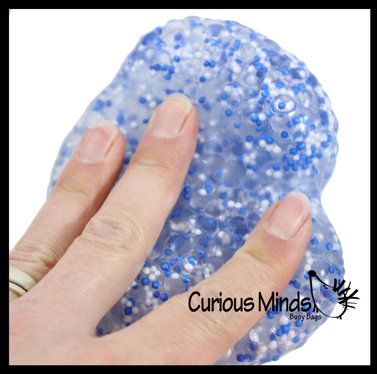 Jumbo Confetti Bead Mold-able Stress Ball -Squishy Gooey
