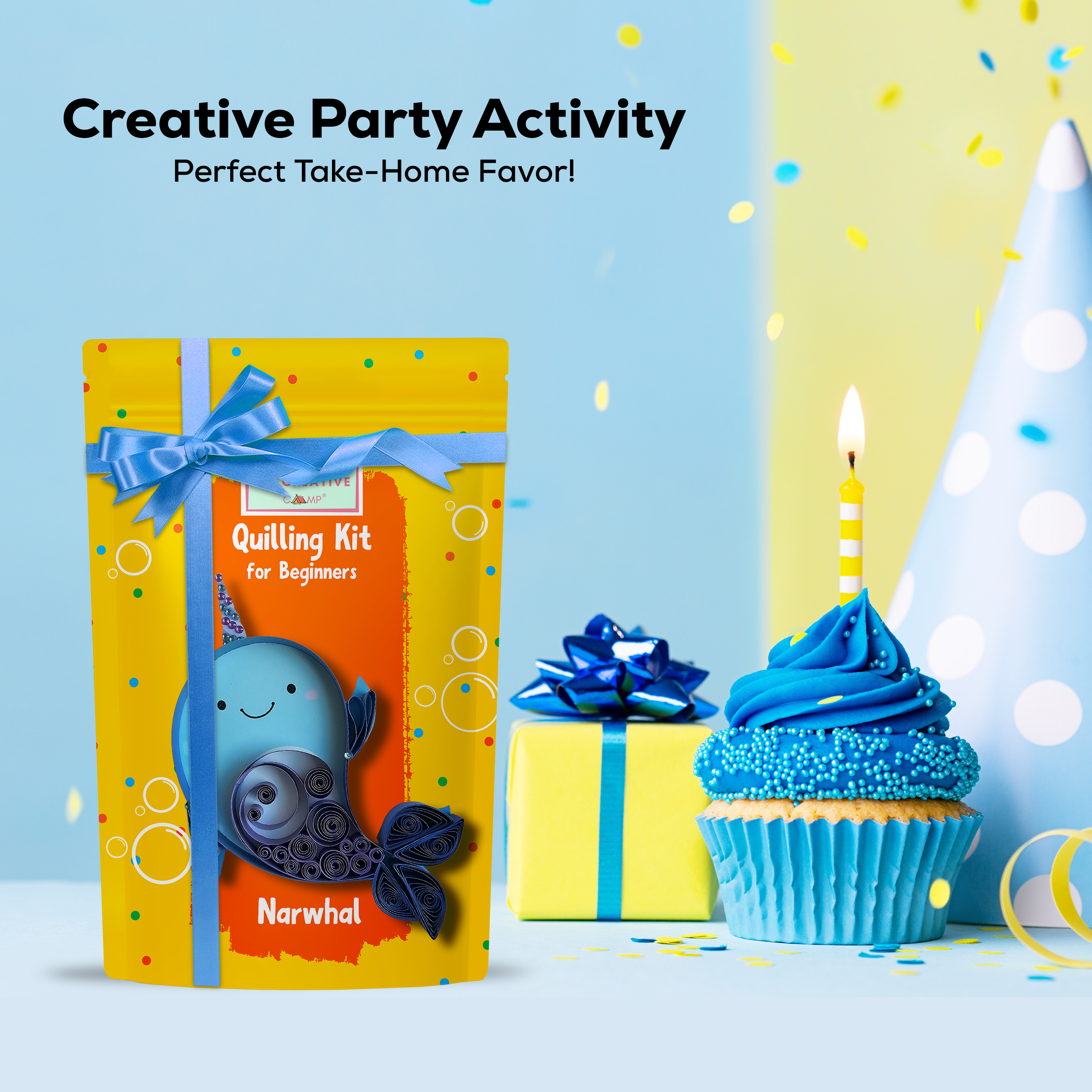 Narwhal Quilling Paper Craft Kit