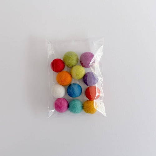 12 Felt Balls - Brights Slingshot Refill - Crafts