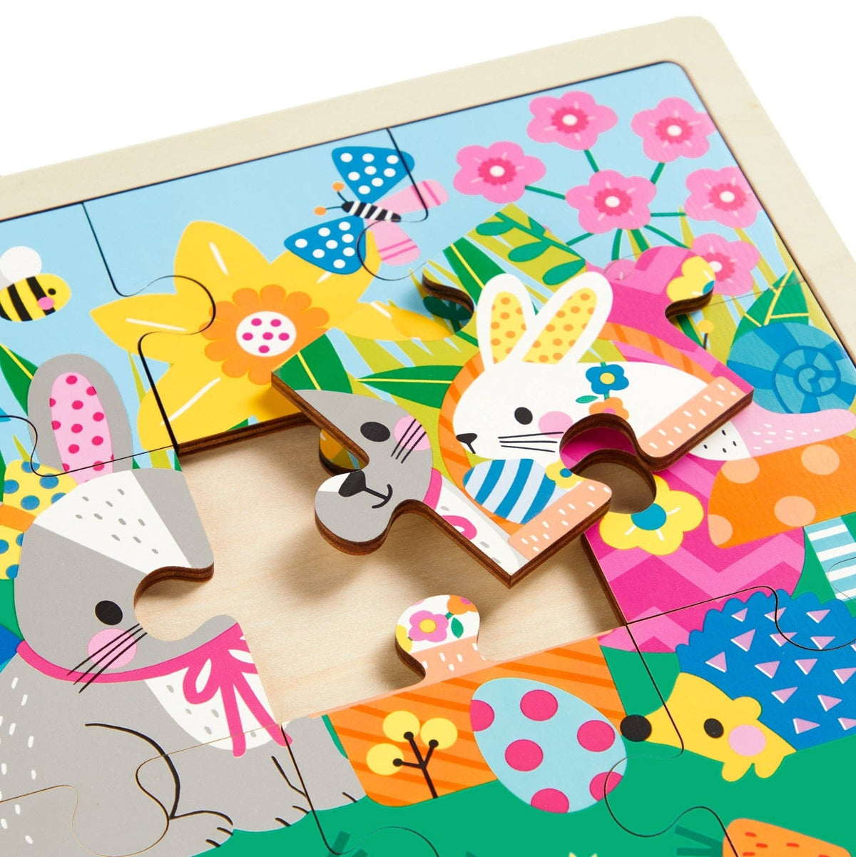 Spring Friends 12 Piece Wooden Puzzle