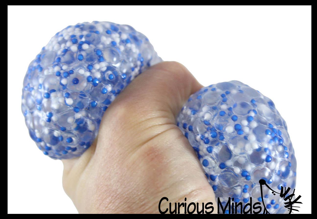 Jumbo Confetti Bead Mold-able Stress Ball -Squishy Gooey