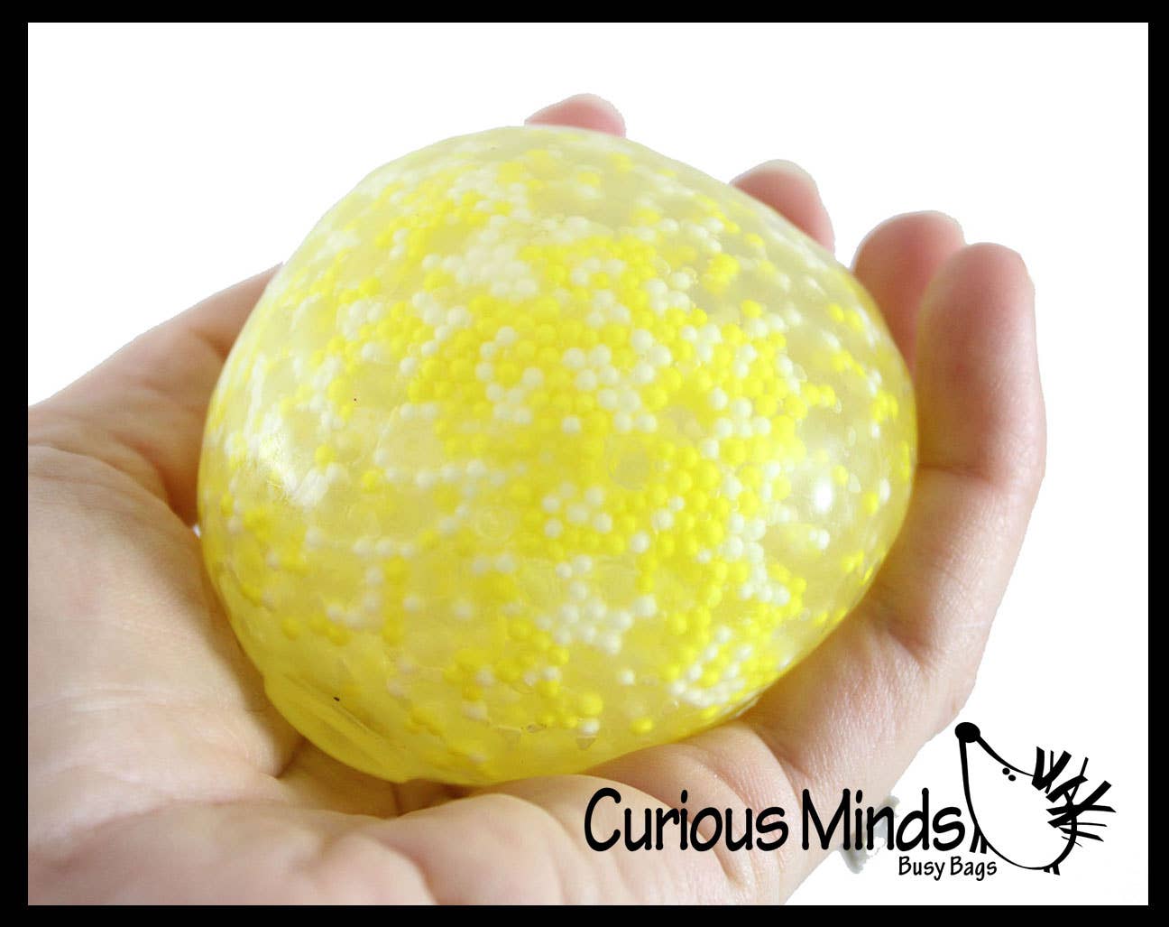 Jumbo Confetti Bead Mold-able Stress Ball -Squishy Gooey