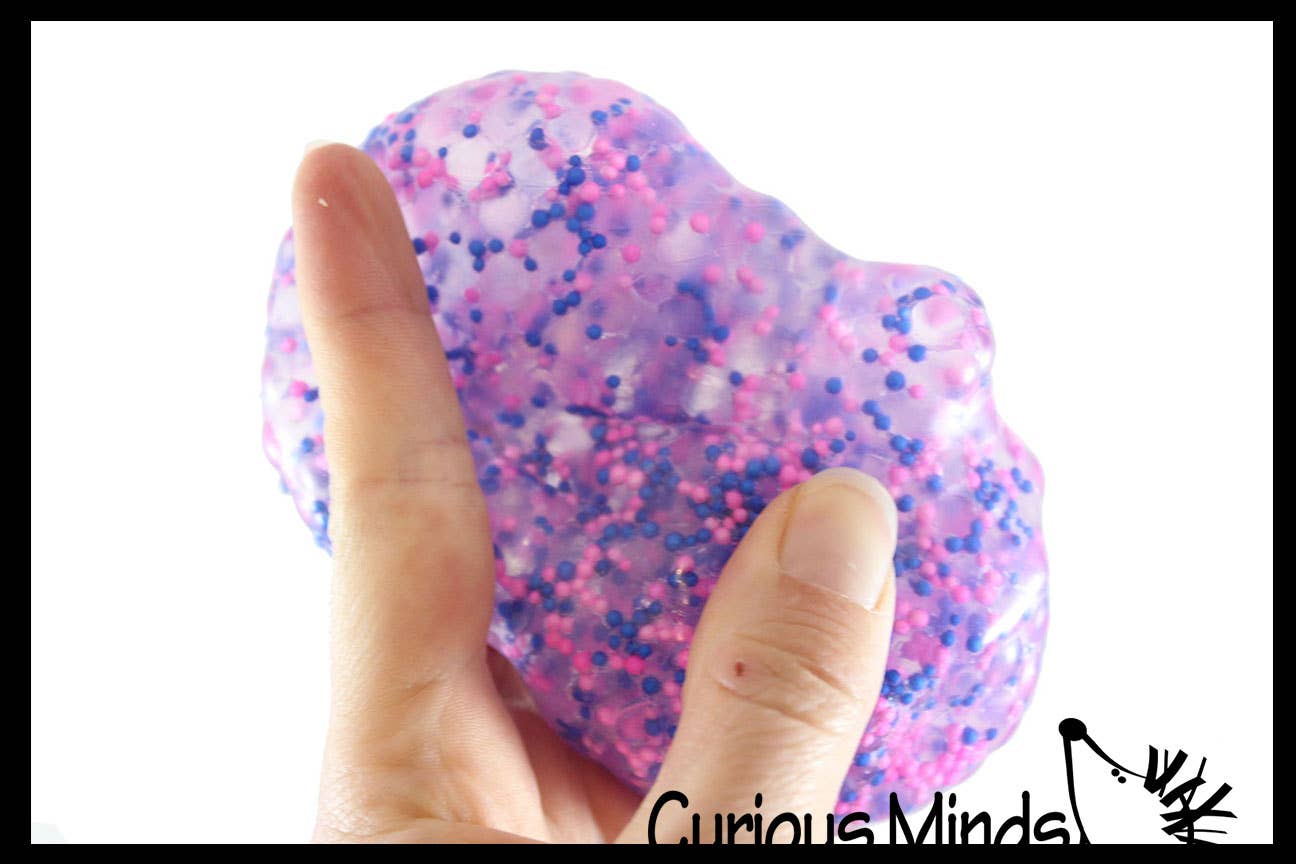 Jumbo Confetti Bead Mold-able Stress Ball -Squishy Gooey