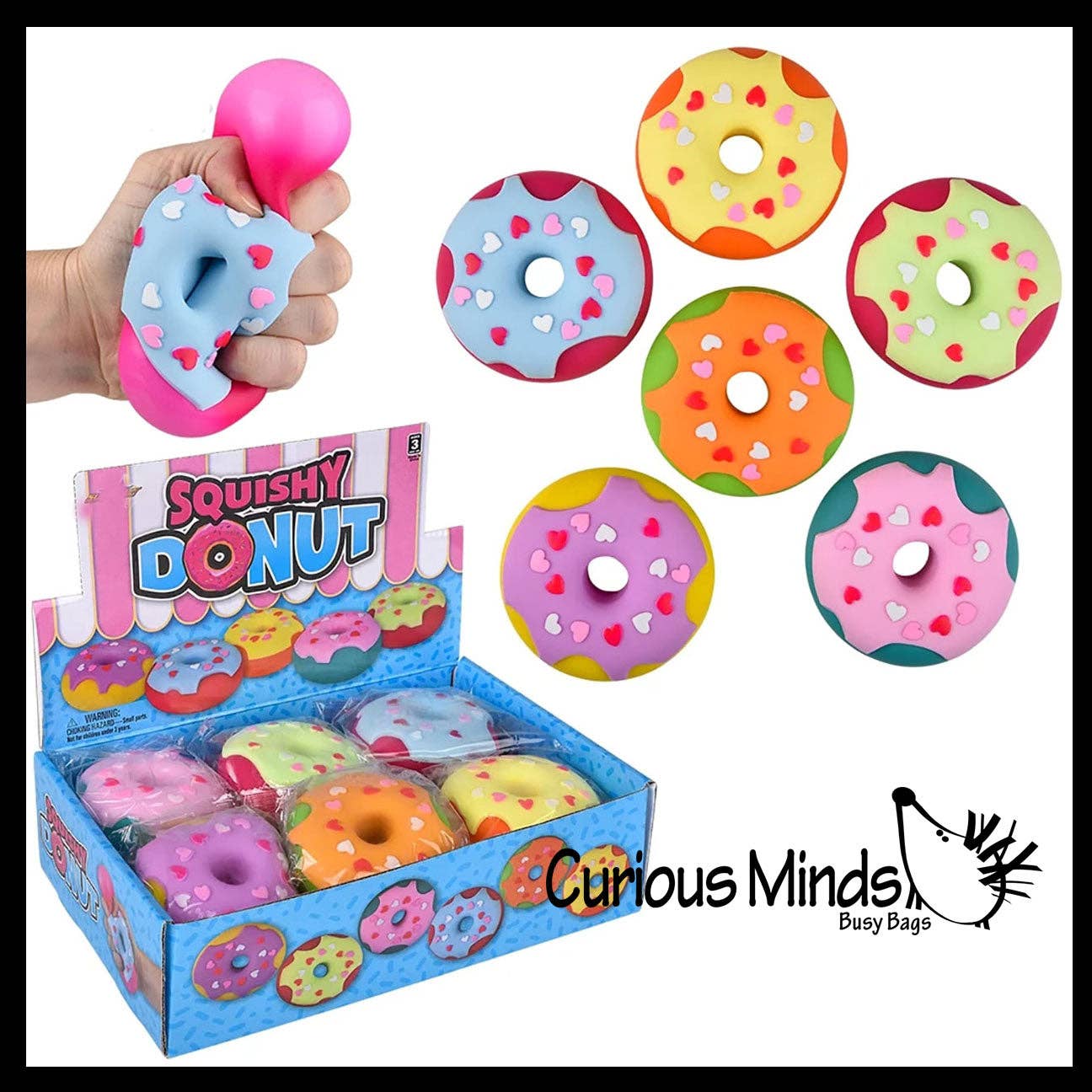 Doughnut Soft Doh Filled Stretch Ball with Removable