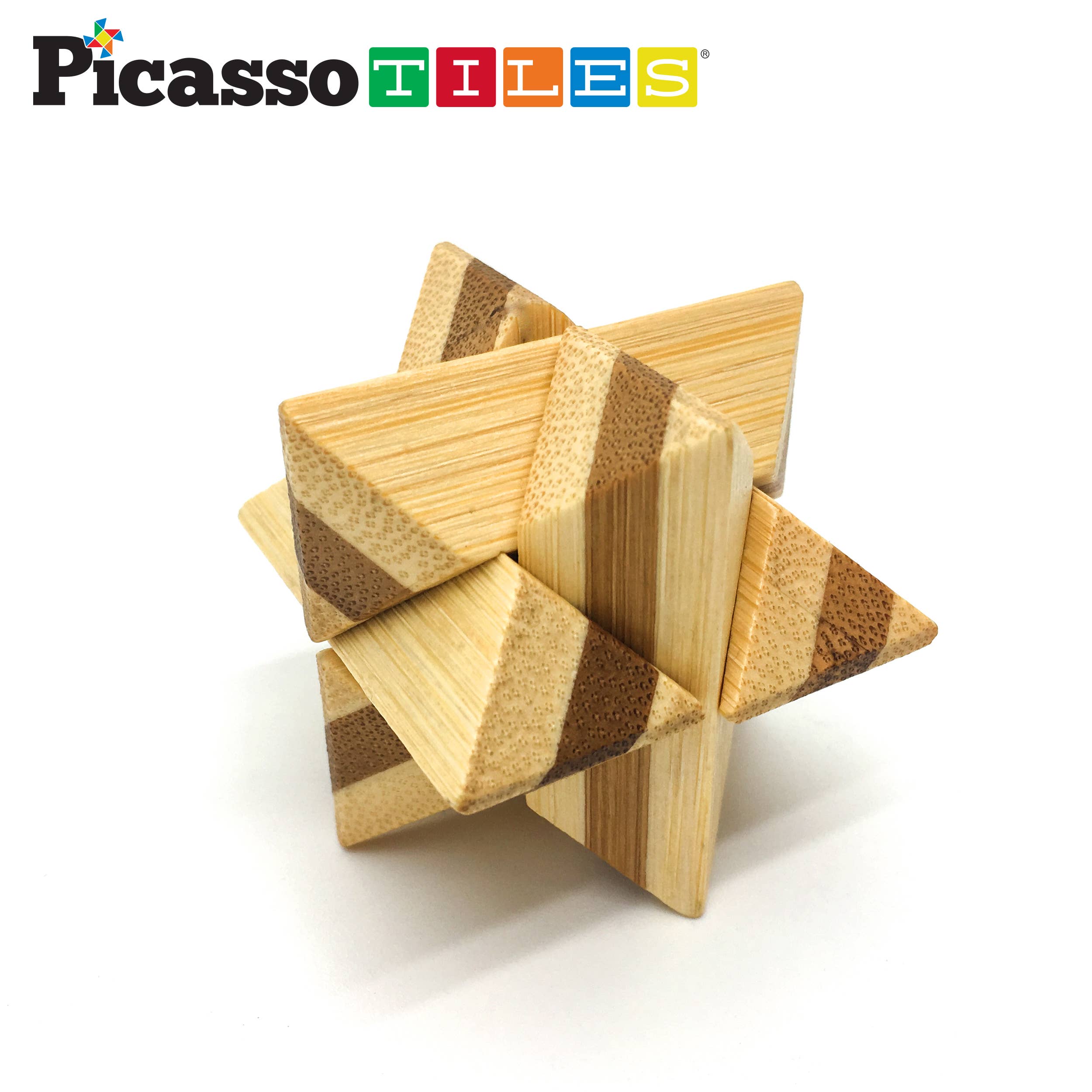 PicassoTiles 8PK Wooden Logic Puzzle