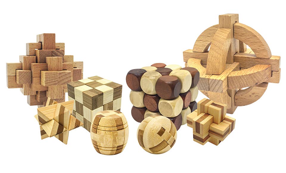 PicassoTiles 8PK Wooden Logic Puzzle