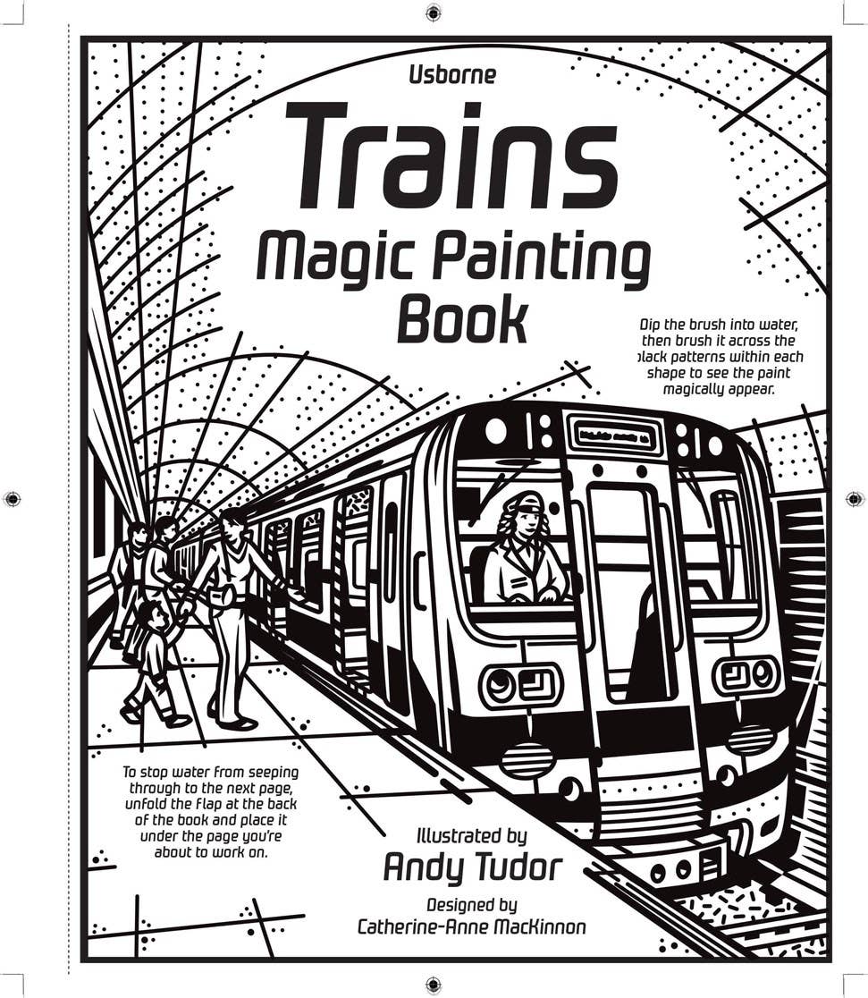 Trains Magic Painting Book : Usborne