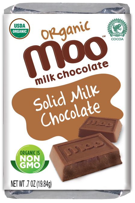 Organic Solid Milk Chocolate Mini Bars, 0.7 oz