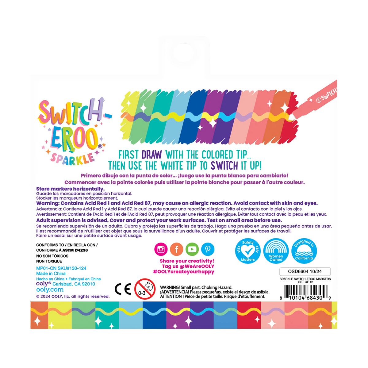 Switch-eroo!: Sparkle Glittery Color-Changing Markers (Set o