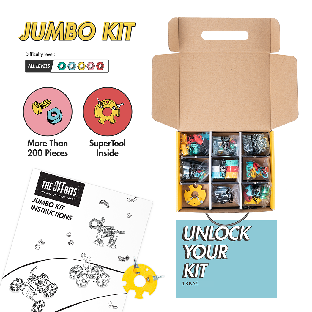 Jumbo Kit: Open-ended Toy Building Kit, Sustainable Toy Gift