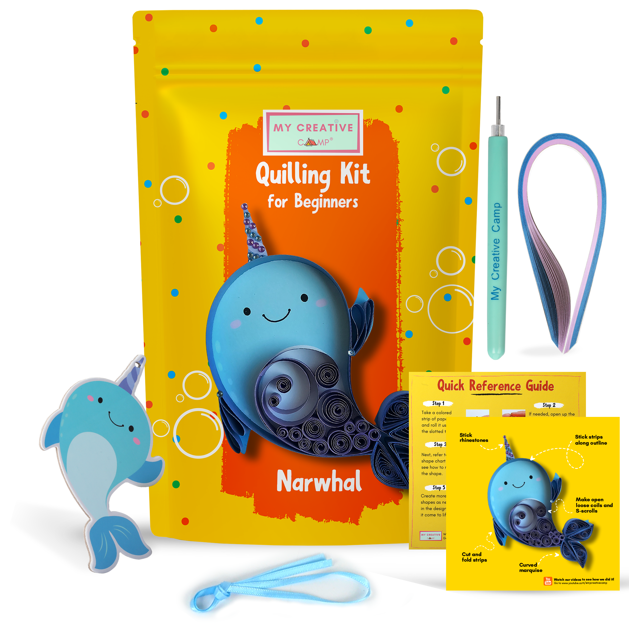 Narwhal Quilling Paper Craft Kit