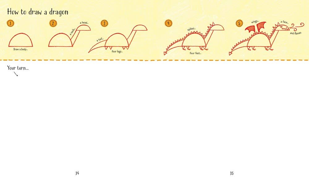 Step-By-Step Drawing Book : Usborne
