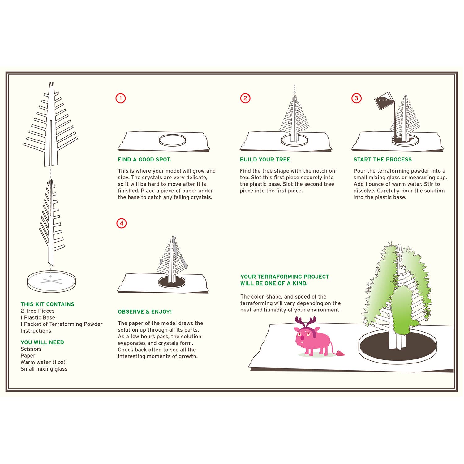 Crystal Growing Douglas Fir |
Christmas STEM craft kit