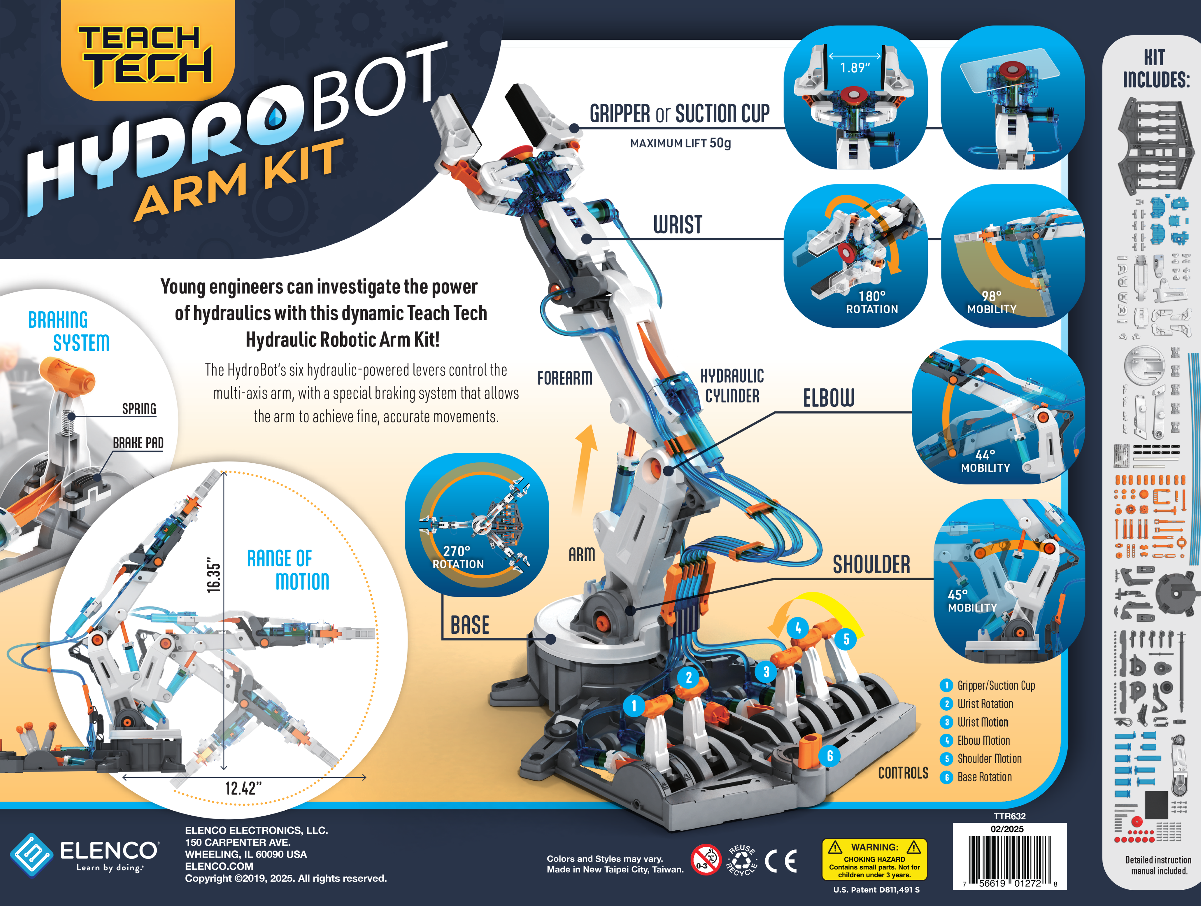Teach Tech HydroBot Arm Kit