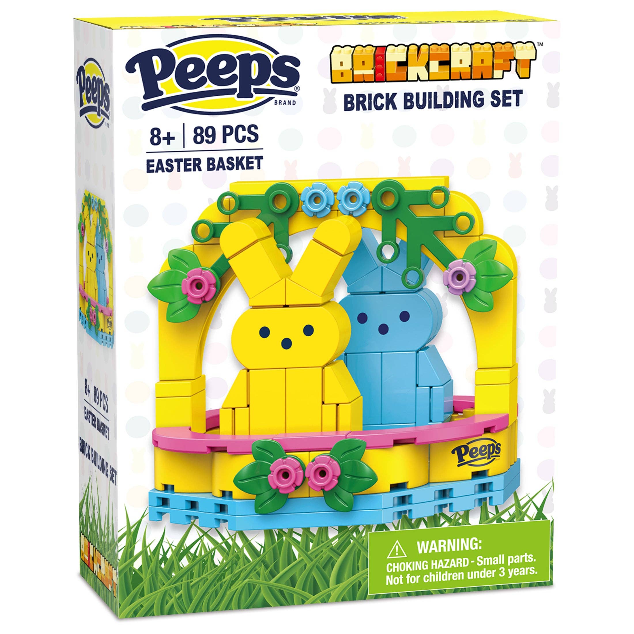 Peeps Easter Basket Yellow and Blue Brick Building Set