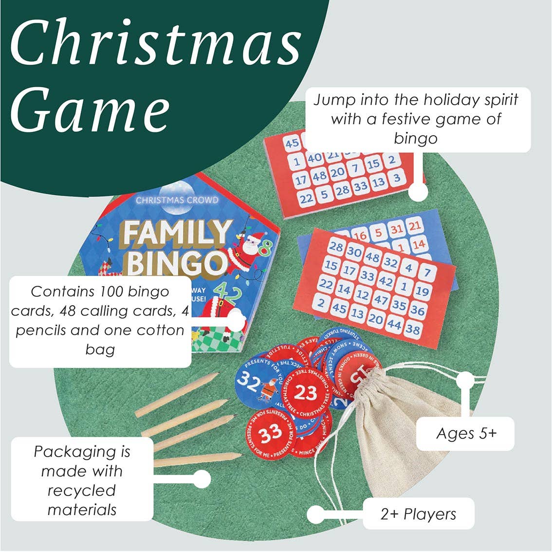Santa Family Bingo Game | Christmas Games |