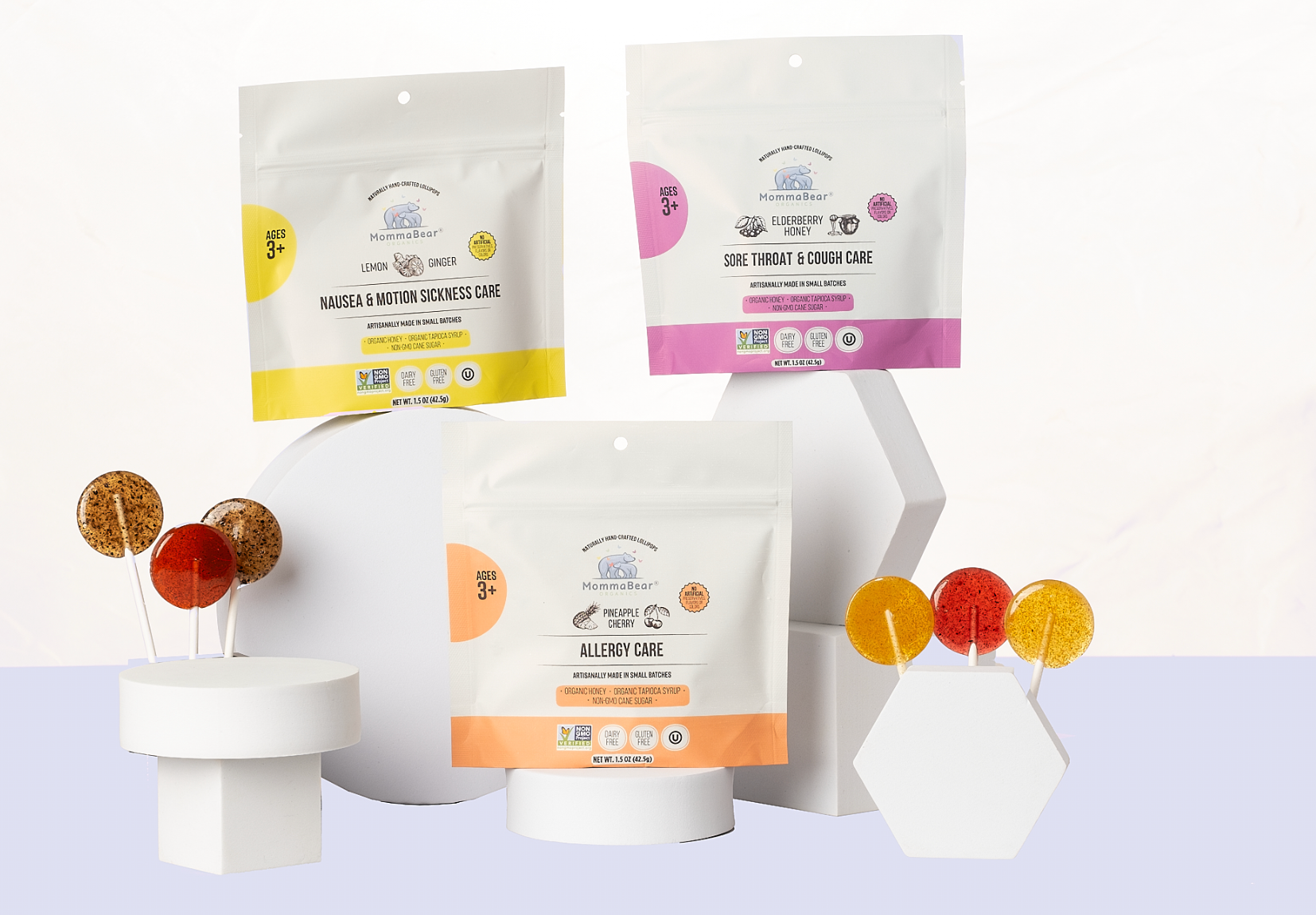 Nausea & Motion Sickness Aid Lollipop; Lemon, Ginger, Honey