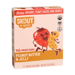 Skout Organic Peanut Butter & Jelly Kids Snack Bar