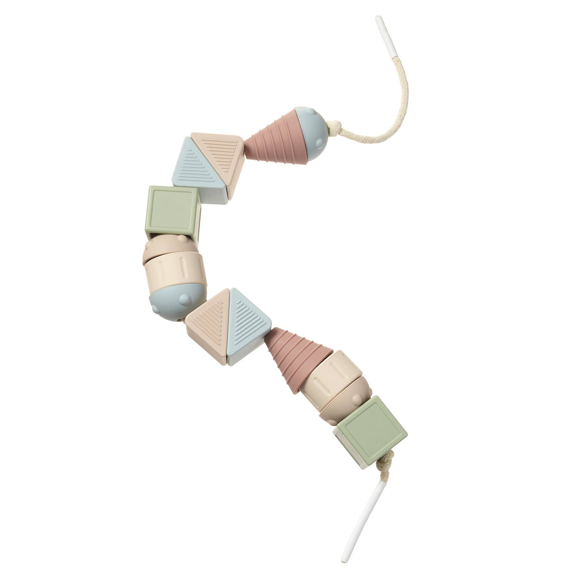 Ali+Oli Montessori Lacing Toy – 14 Soft Color Silicone Beads