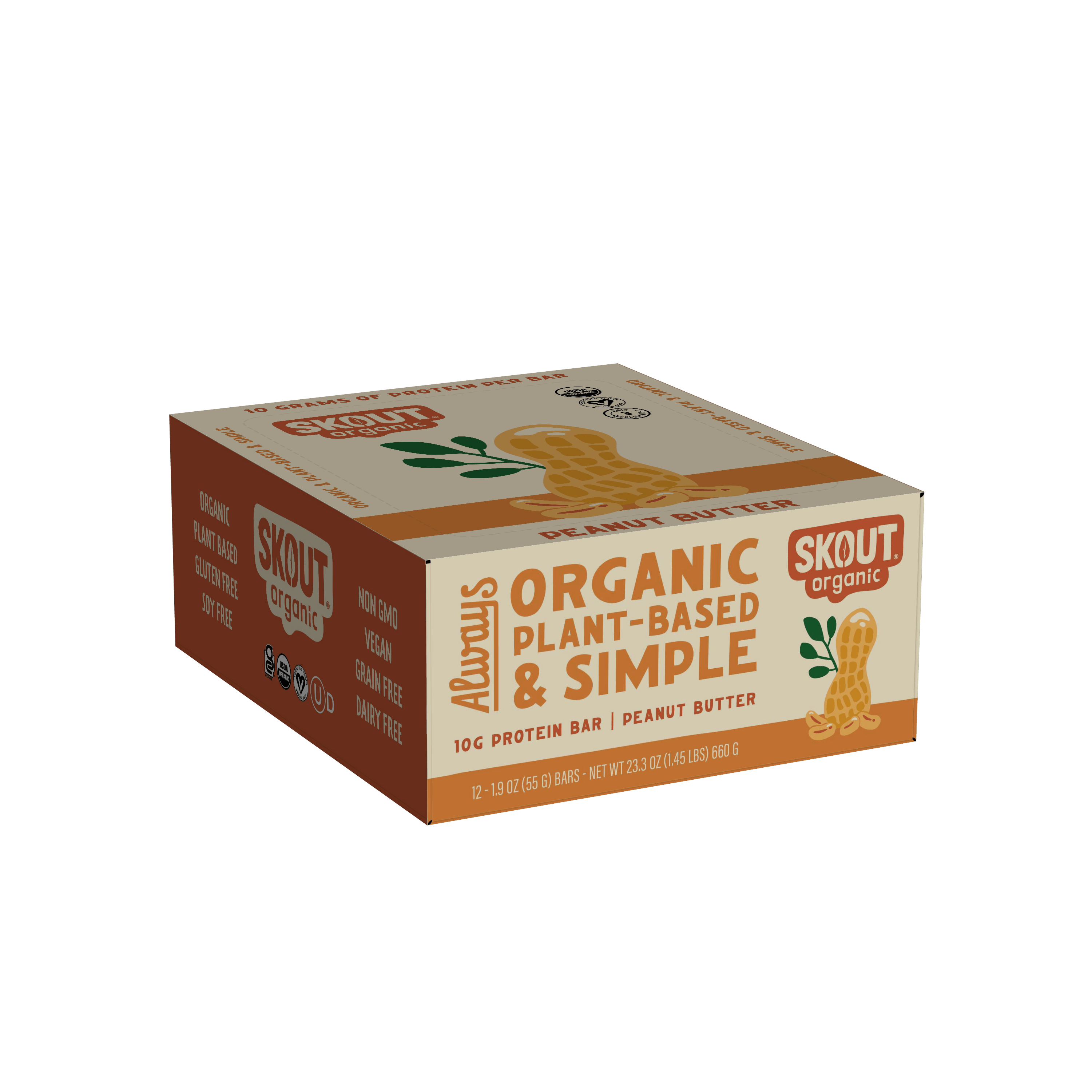 Skout Organic Peanut Butter Protein Bar | Kids | Snack Bar