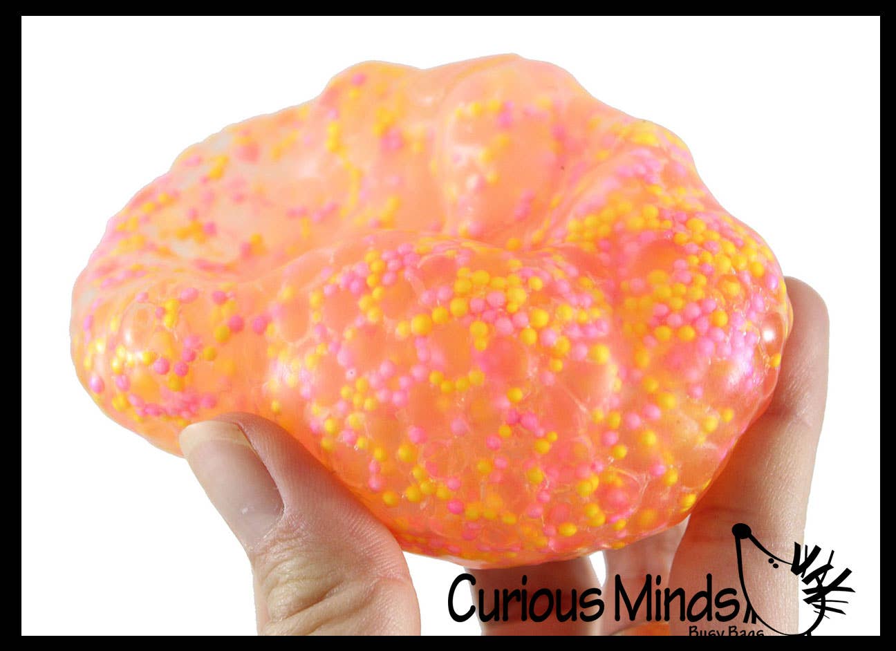 Jumbo Confetti Bead Mold-able Stress Ball -Squishy Gooey