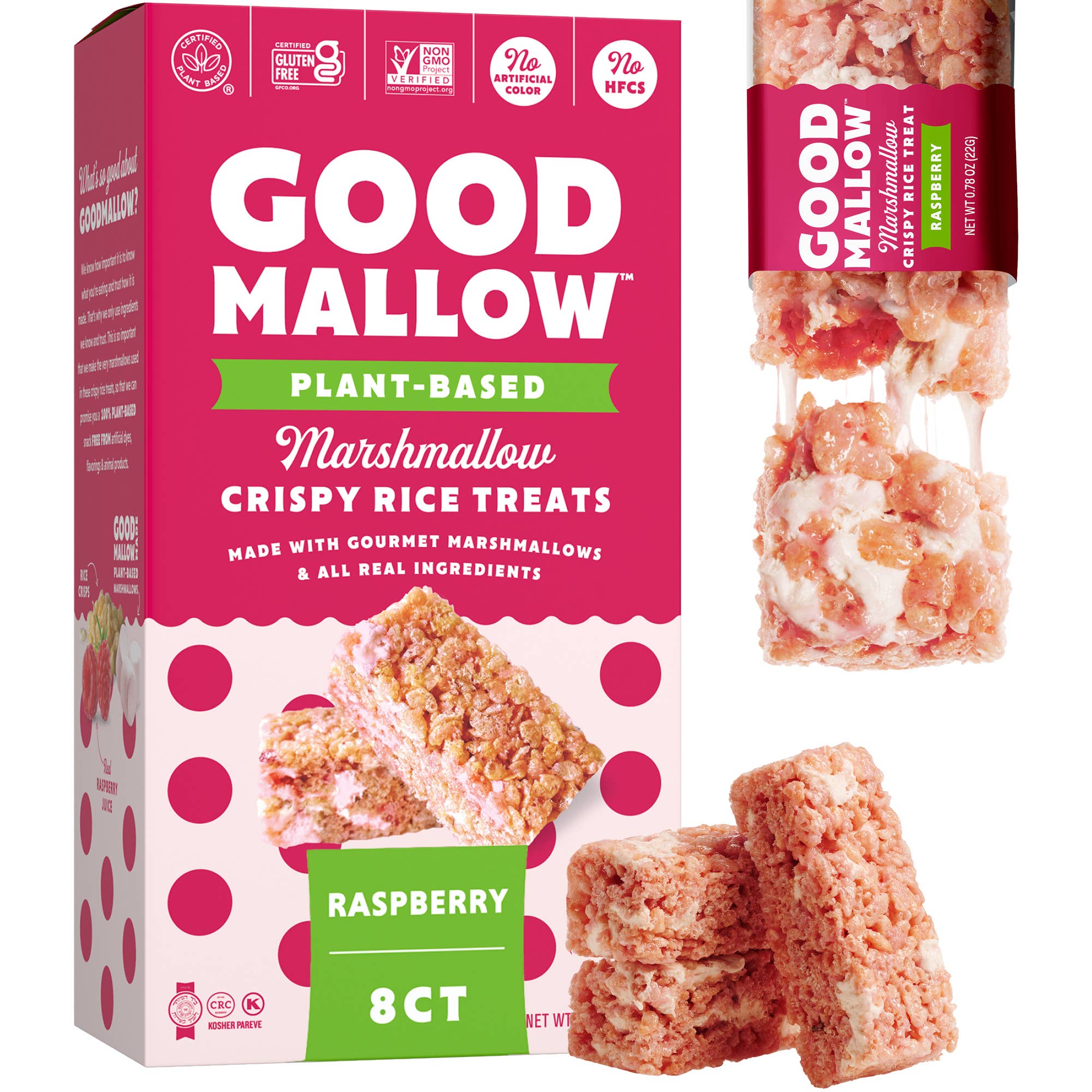 Vegan Rice Crispy Treats Individually Wrapped Box of 8